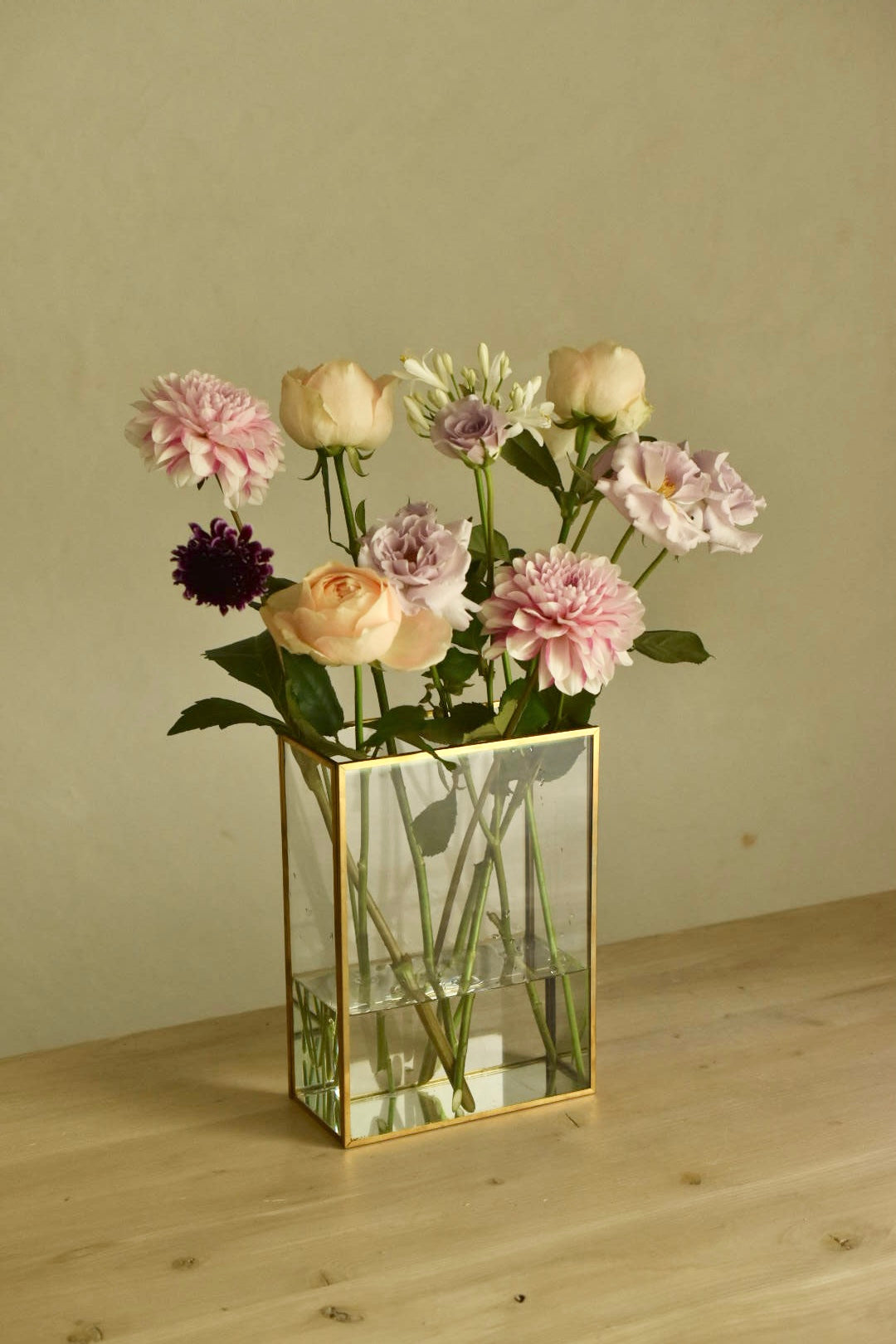 Flower Vase/花器・フラワーベース ブラススクエア