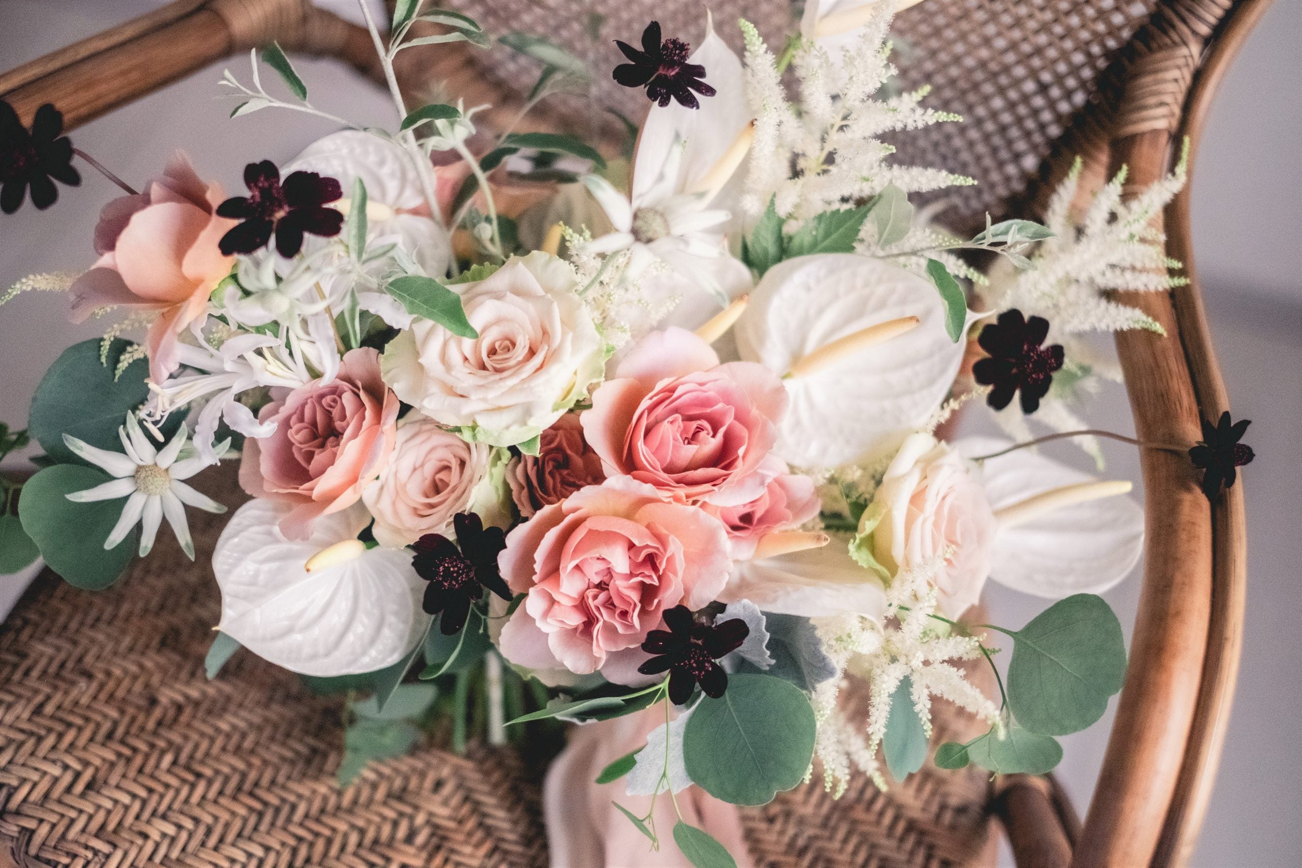 【エリア限定】Wedding Bouquet/オーダーデザインサンプル/ フレッシュフラワー/ニュアンスホワイト