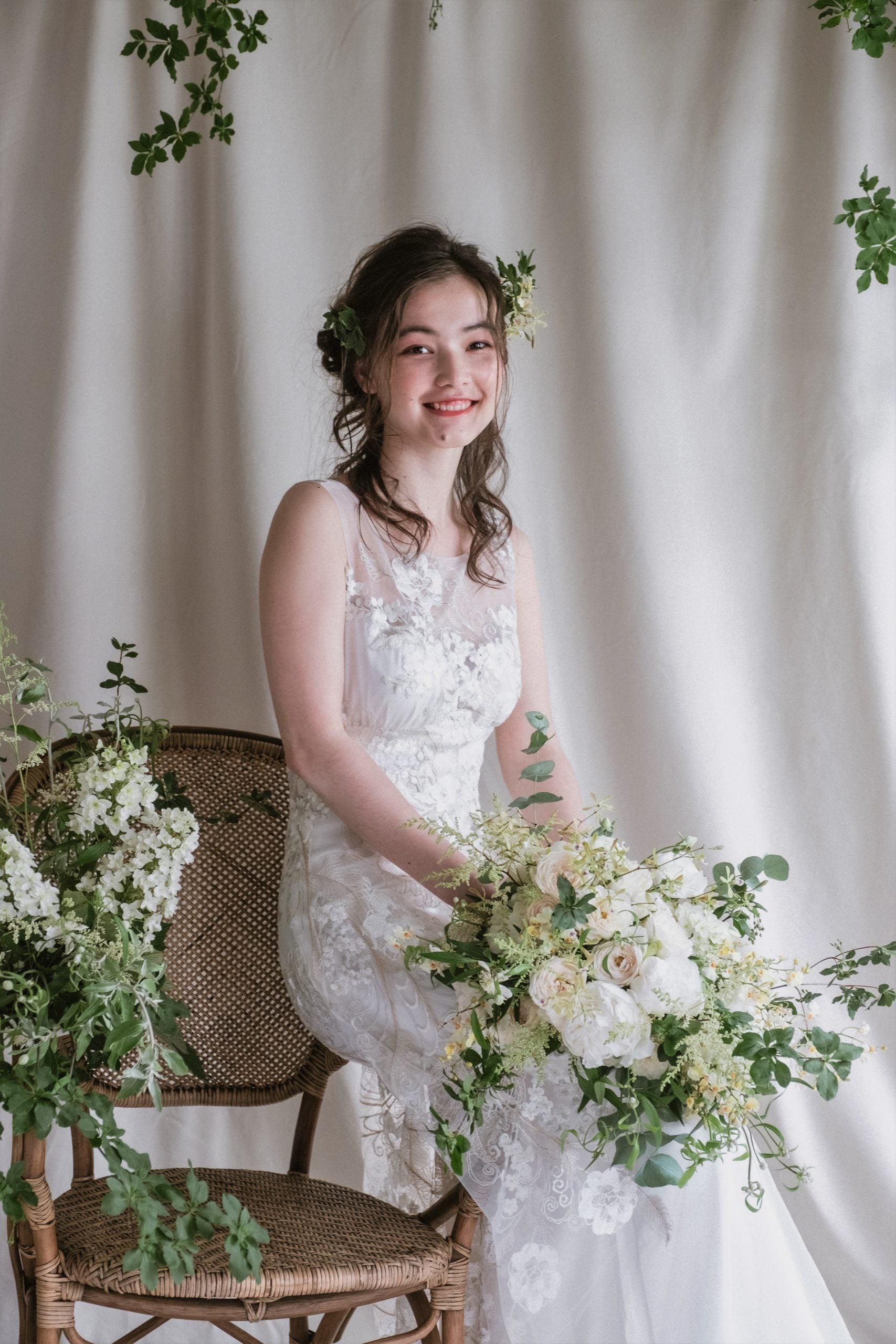 【エリア限定】Wedding Bouquet/オーダーデザインサンプル/ フレッシュフラワー/モアナチュラル