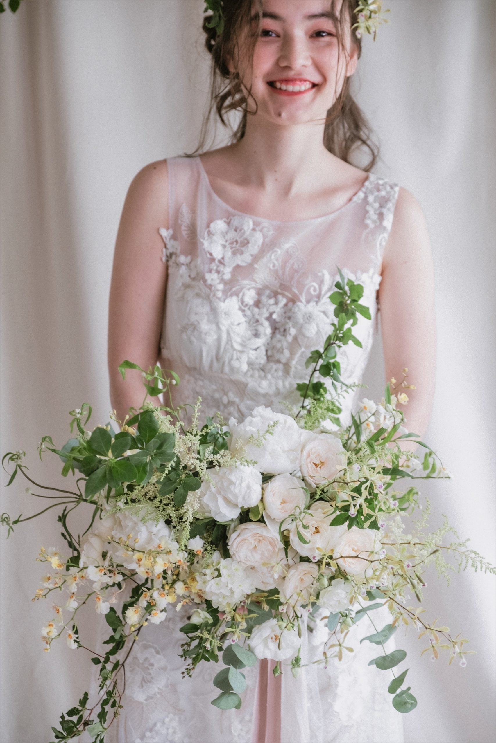 【エリア限定】Wedding Bouquet/オーダーデザインサンプル/ フレッシュフラワー/モアナチュラル