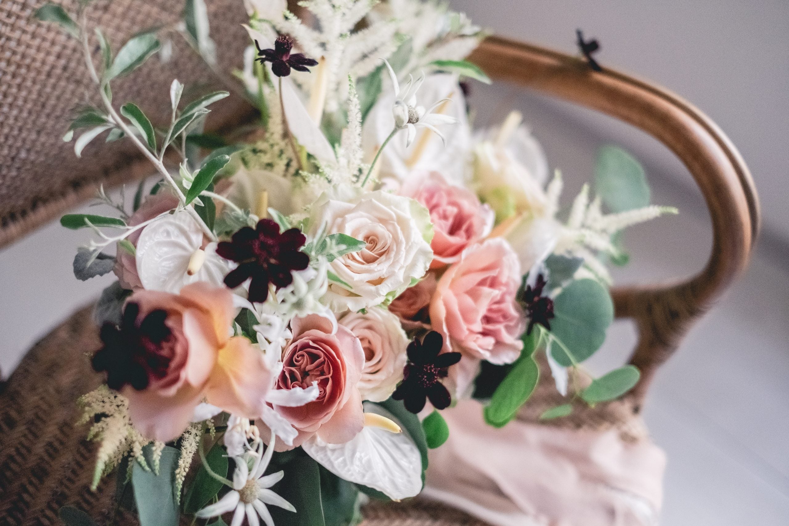 【エリア限定】Wedding Bouquet/オーダーデザインサンプル/ フレッシュフラワー/ニュアンスホワイト