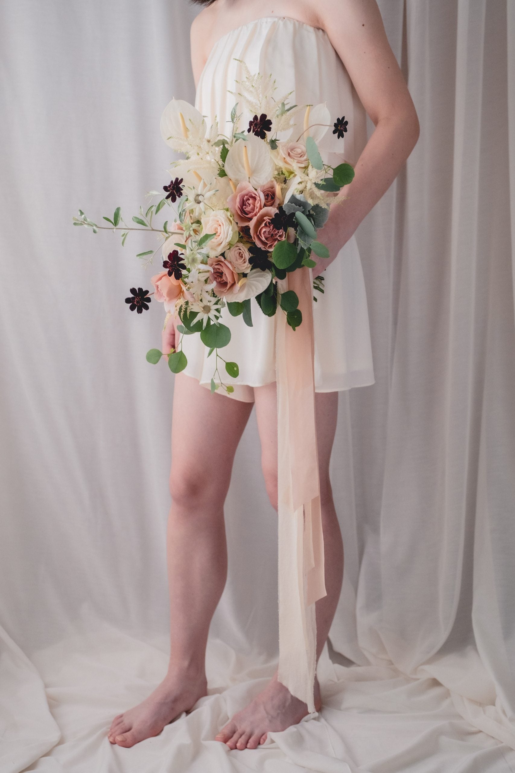 【エリア限定】Wedding Bouquet/オーダーデザインサンプル/ フレッシュフラワー/ニュアンスホワイト