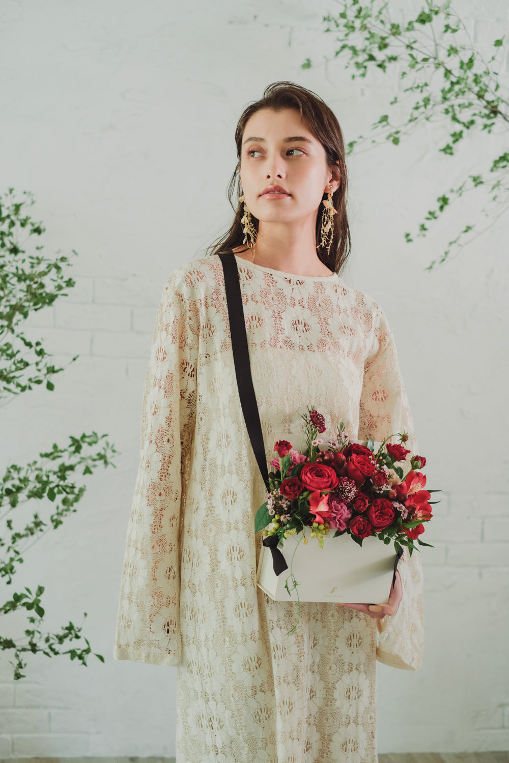 ◆11/29-12/26お届け限定◆Flower BAG No.1/フラワーバッグアレンジ ローズクォーツ/生花