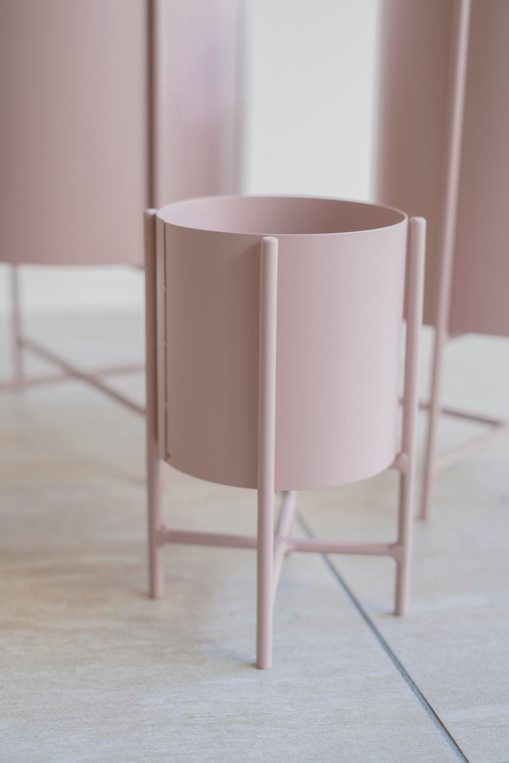 Iron Planter with Stand/アイアンプランター/マットピンク