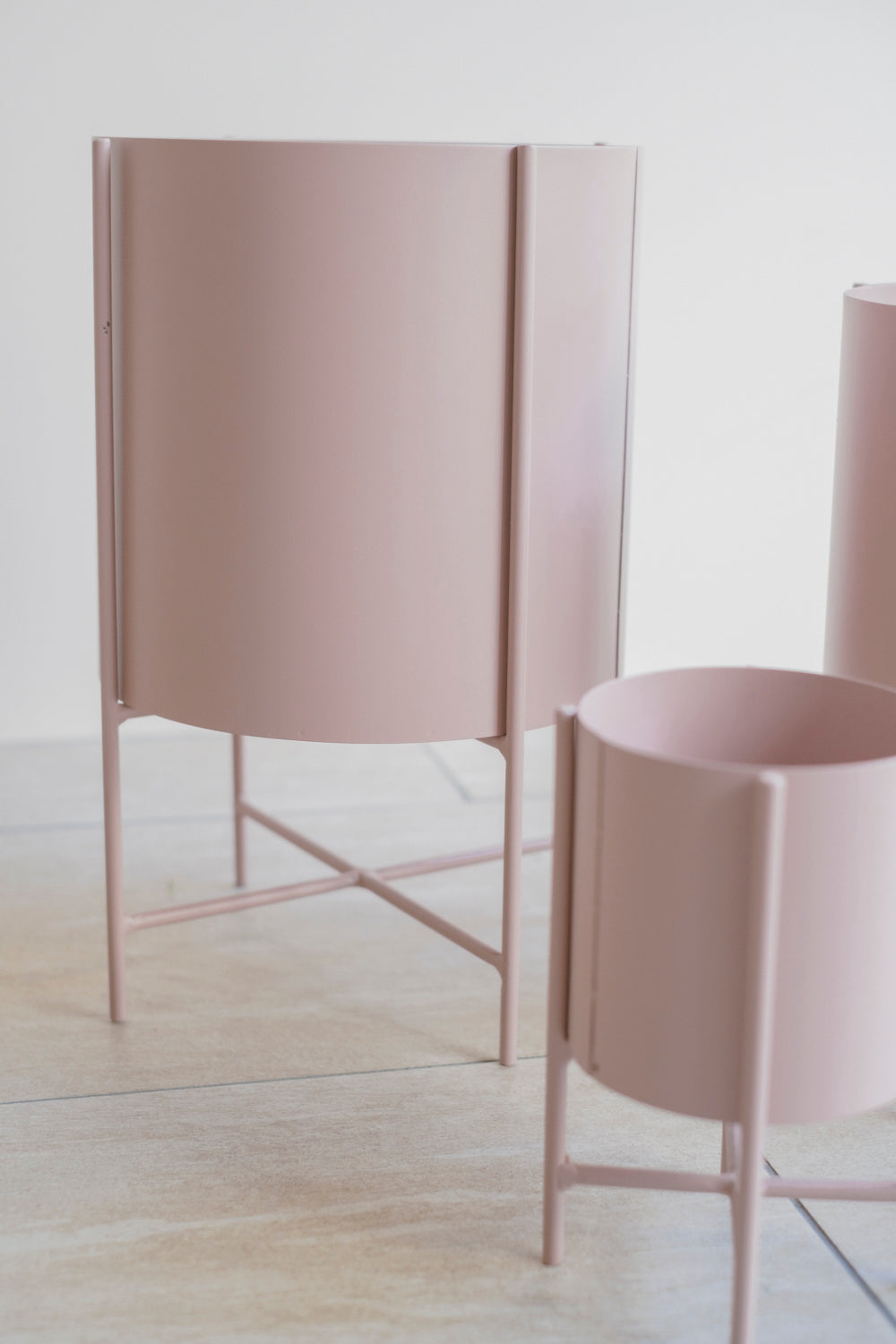 Iron Planter with Stand/アイアンプランター/マットピンク