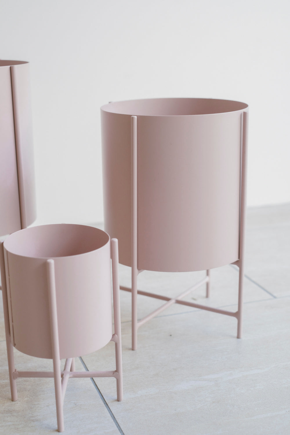Iron Planter with Stand/アイアンプランター/マットピンク
