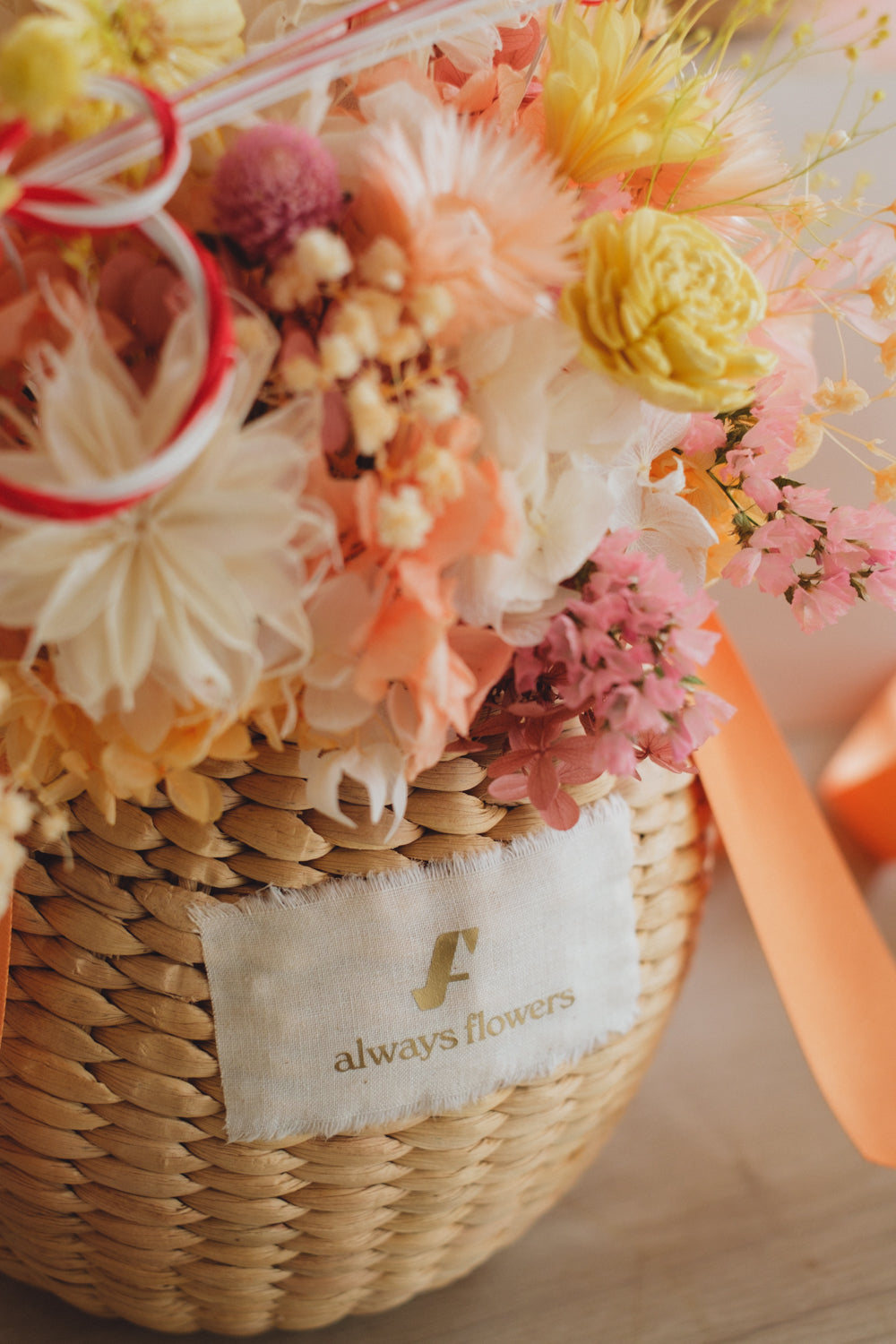 ◆ニューイヤーデザイン◆Flower BAG No.2/フラワーバッグアレンジ ジョイフルドロップ/ドライ&プリザーブドフラワー