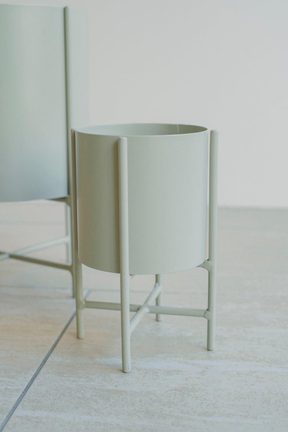Iron Planter with Stand/アイアンプランター/ミルキーグリーン
