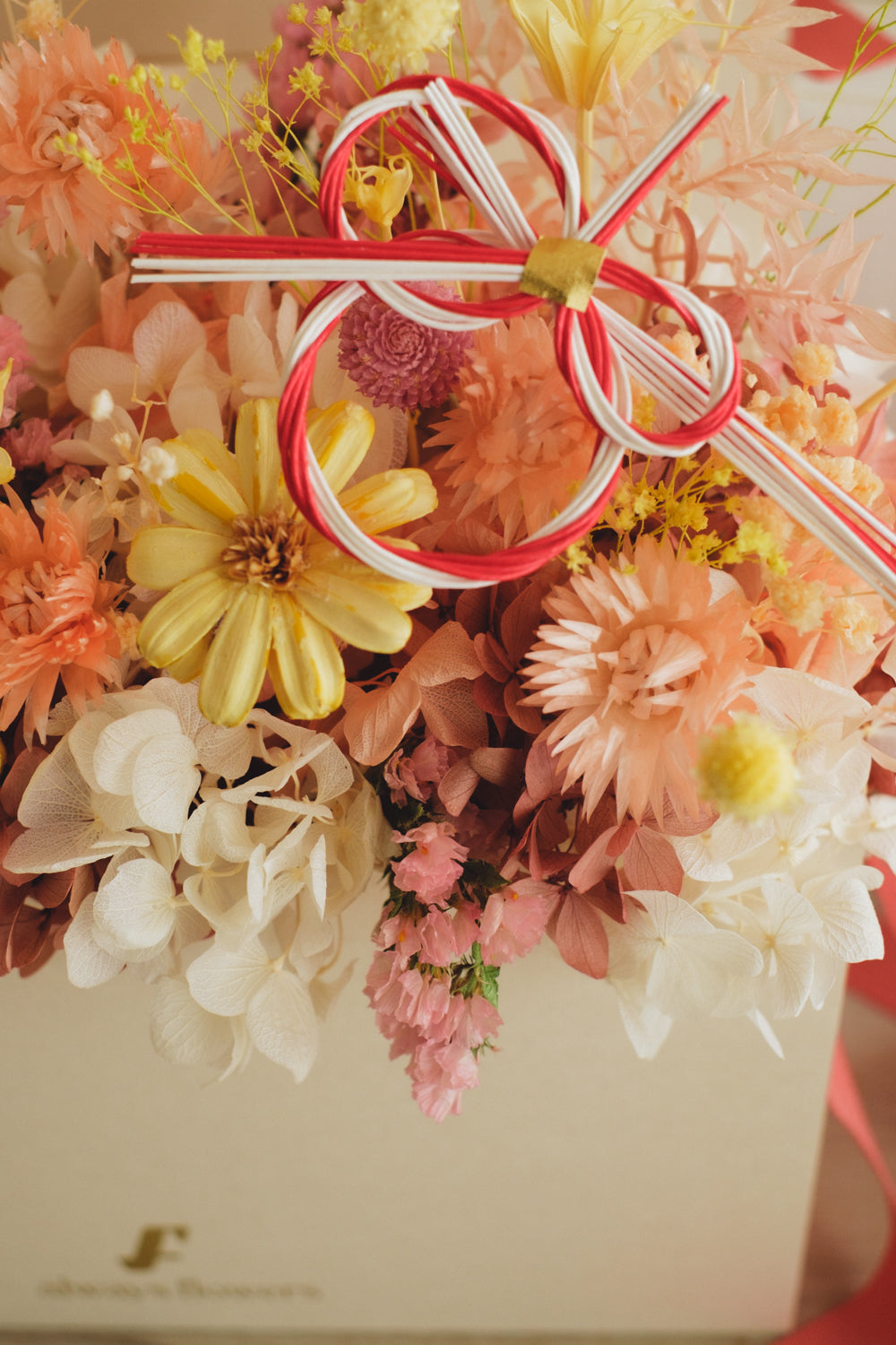 ◆ニューイヤーデザイン◆Flower BAG No.1/フラワーバッグアレンジ ハピネスドロップ/ドライ&プリザーブドフラワー