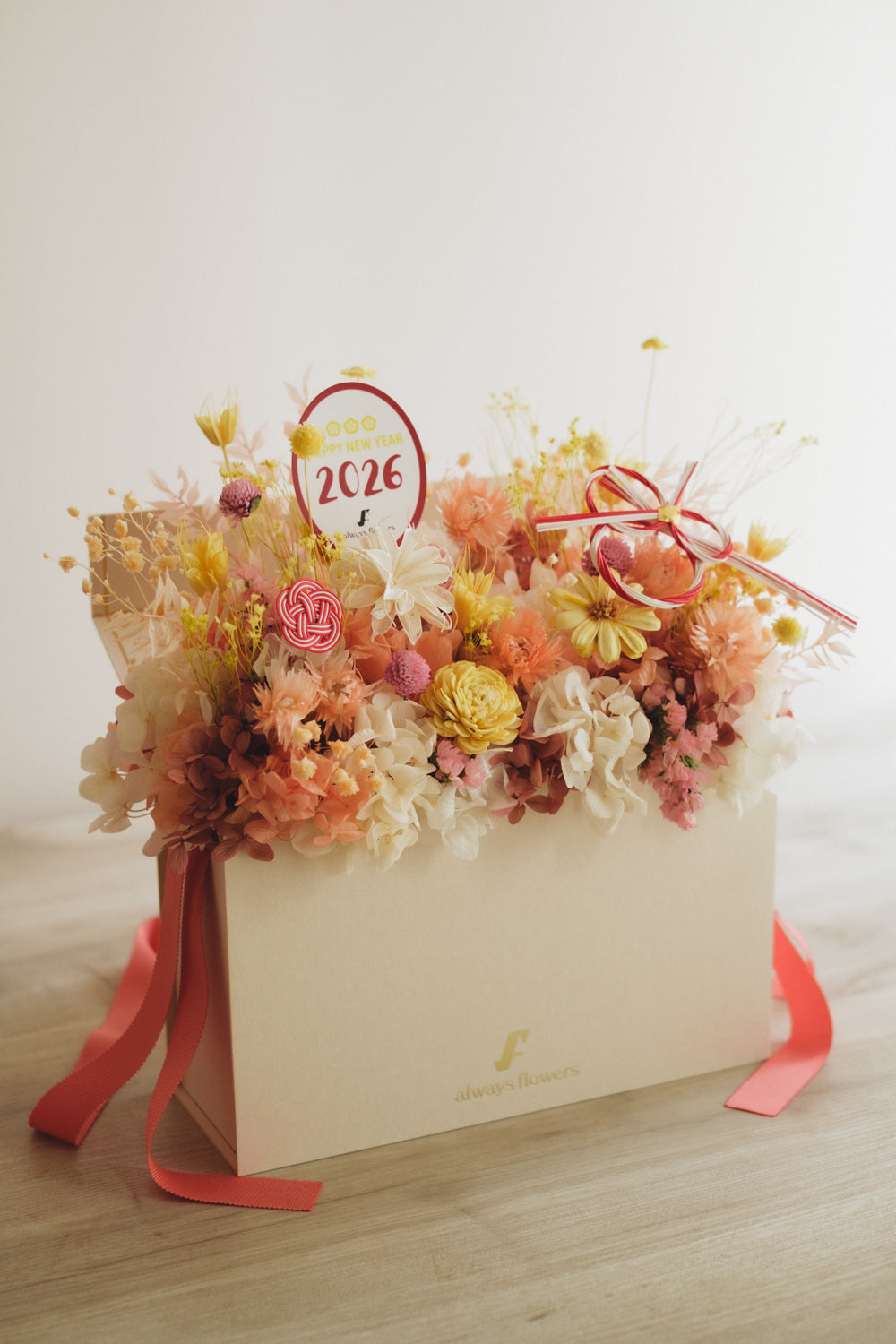 ◆ニューイヤーデザイン◆Flower BAG No.1/フラワーバッグアレンジ ハピネスドロップ/ドライ&プリザーブドフラワー