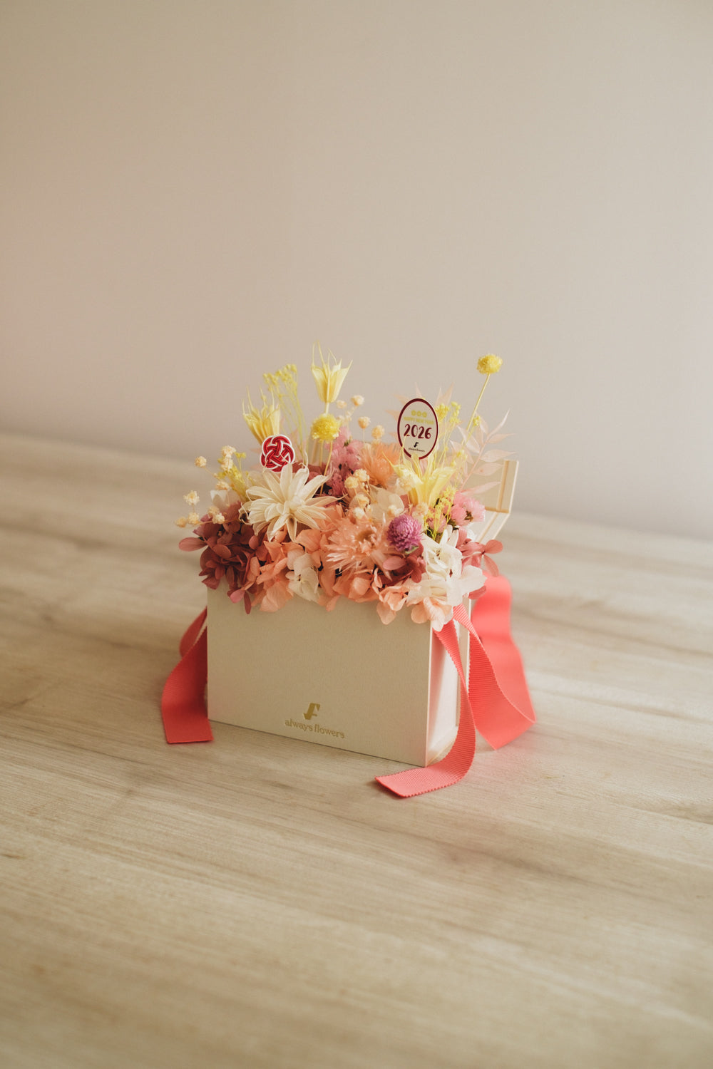 ◆ニューイヤーデザイン◆Flower BAG No.1/フラワーバッグアレンジ ハピネスドロップ/ドライ&プリザーブドフラワー