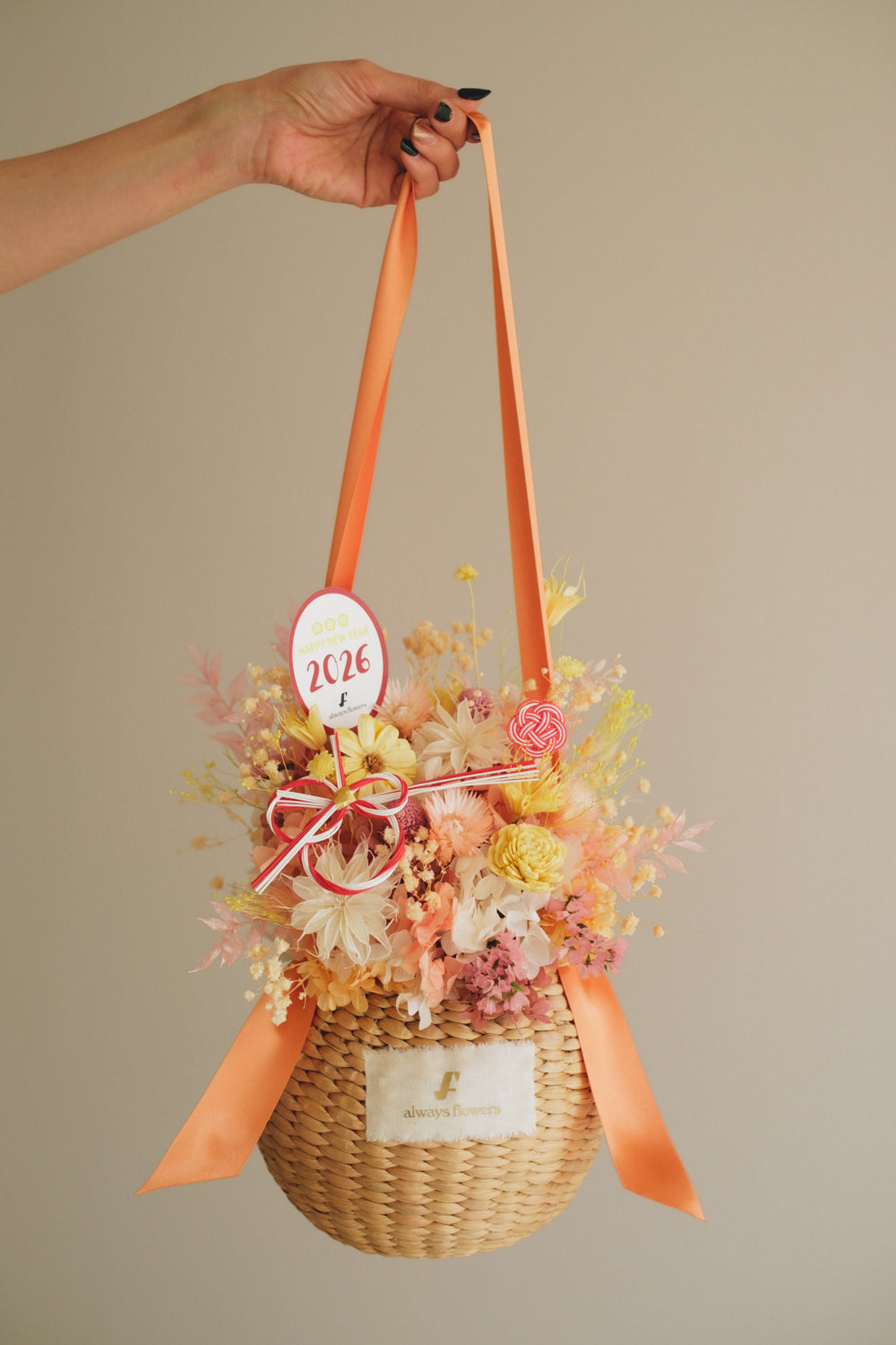 ◆ニューイヤーデザイン◆Flower BAG No.2/フラワーバッグアレンジ ジョイフルドロップ/ドライ&プリザーブドフラワー