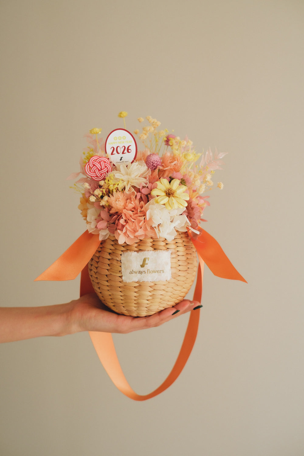 ◆ニューイヤーデザイン◆Flower BAG No.2/フラワーバッグアレンジ ジョイフルドロップ/ドライ&プリザーブドフラワー