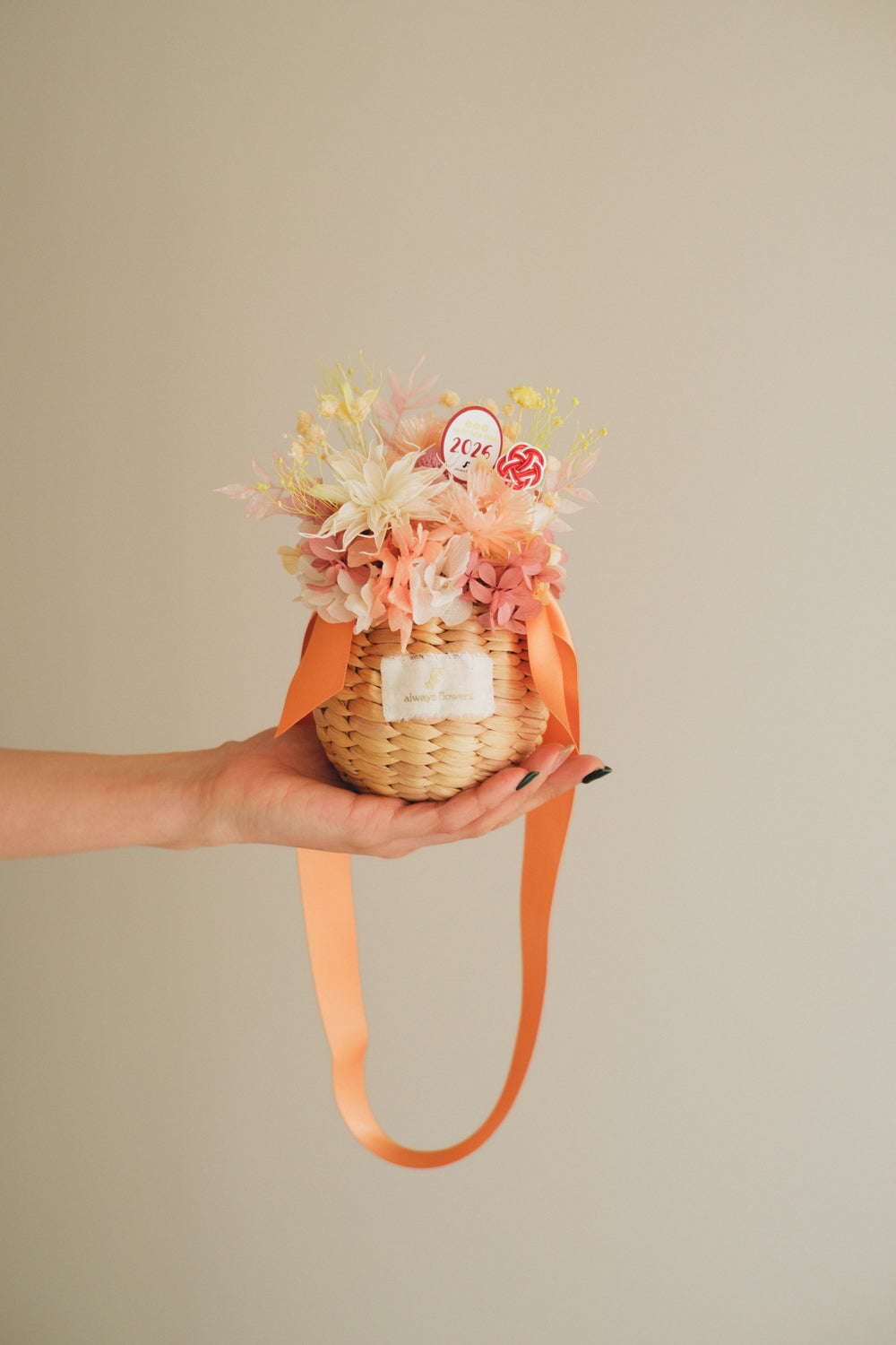 ◆ニューイヤーデザイン◆Flower BAG No.2/フラワーバッグアレンジ ジョイフルドロップ/ドライ&プリザーブドフラワー