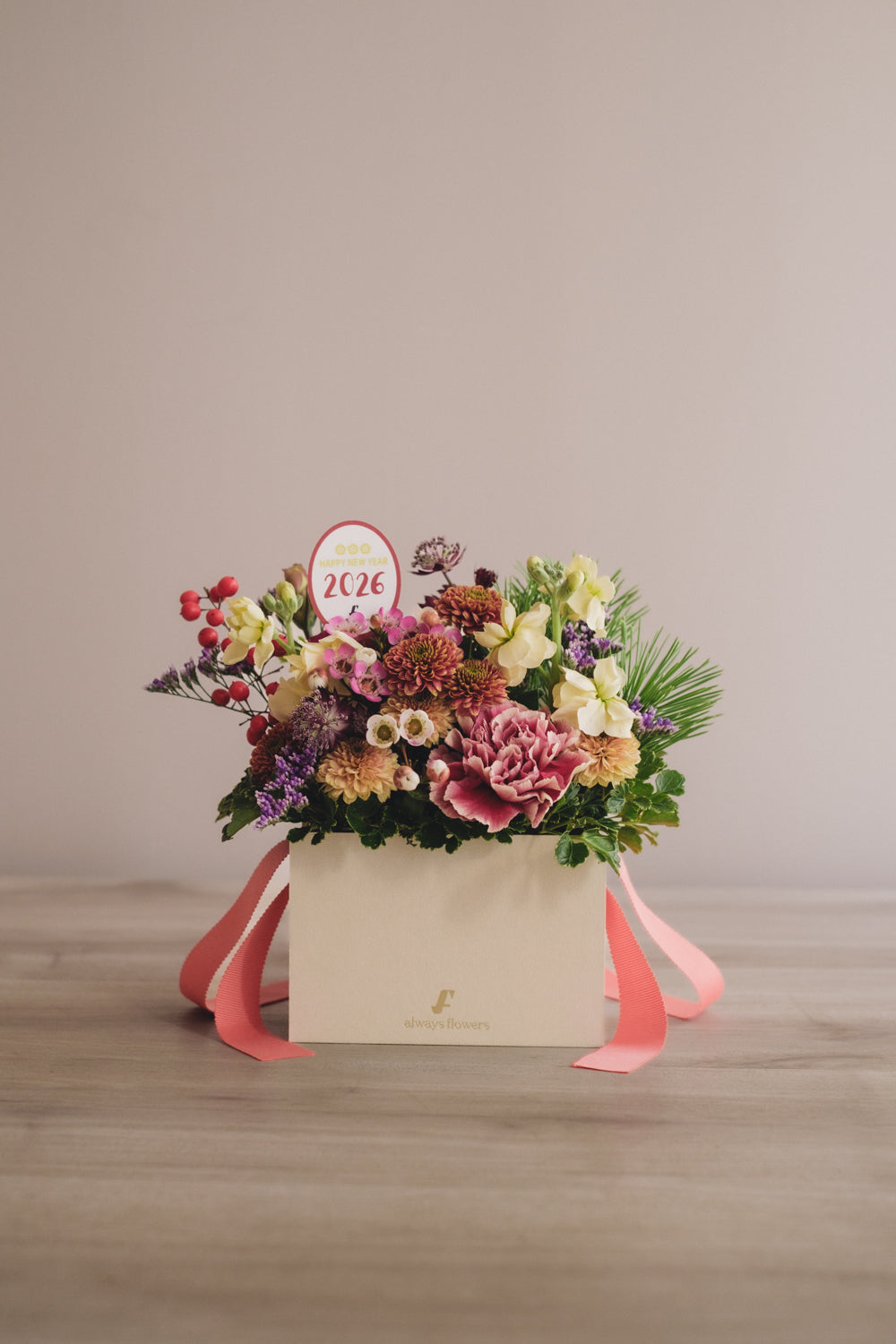 ◆12/27-1/21お届け限定◆Flower BAG No.1/フラワーバッグアレンジ AKANE/生花