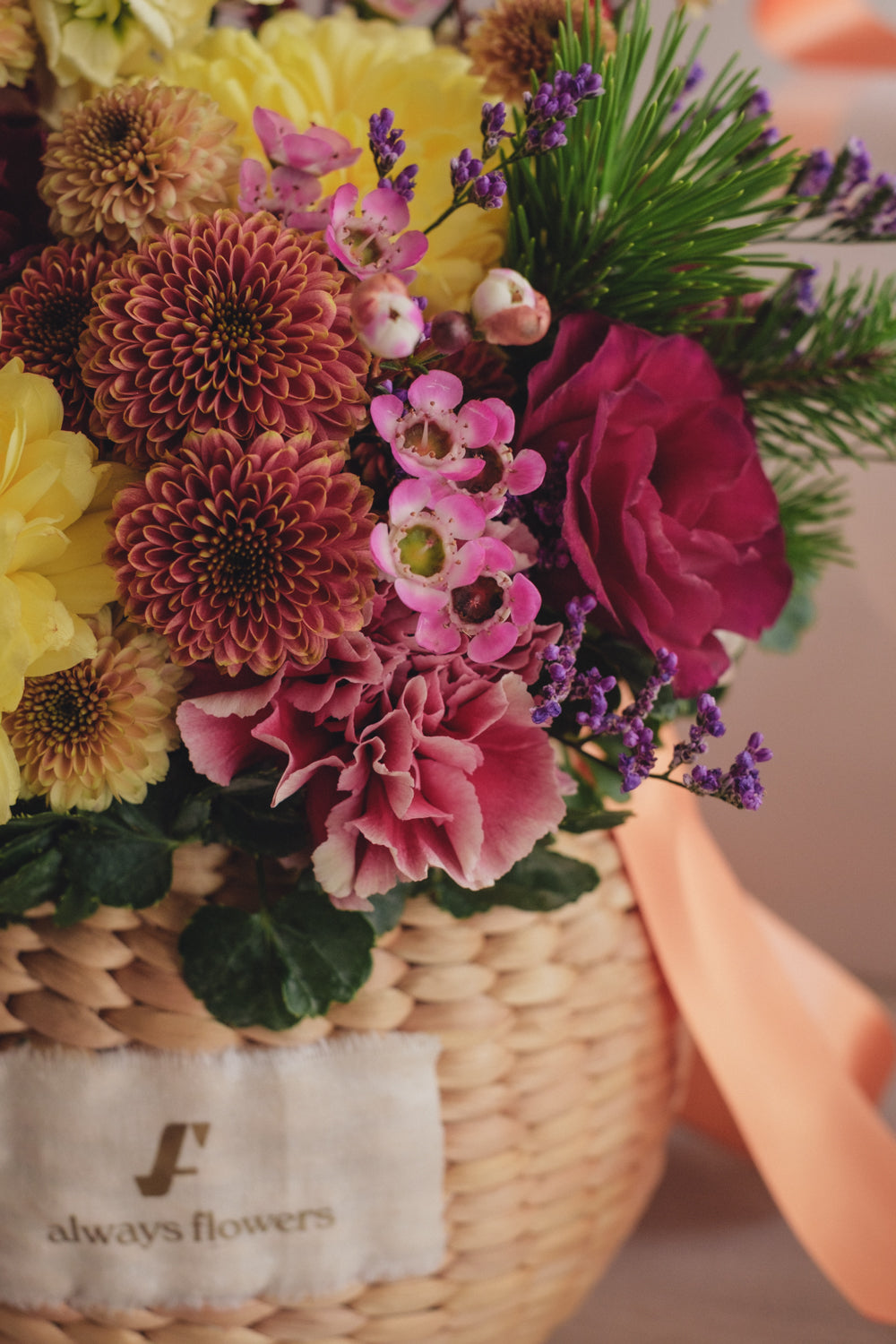 ◆12/27-1/21お届け限定◆Flower BAG No.2/フラワーバッグアレンジ SHION/生花