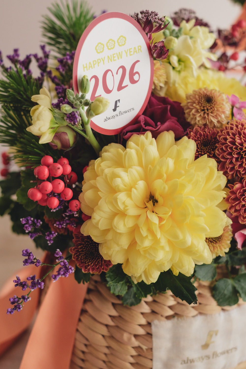 ◆12/27-1/21お届け限定◆Flower BAG No.2/フラワーバッグアレンジ SHION/生花