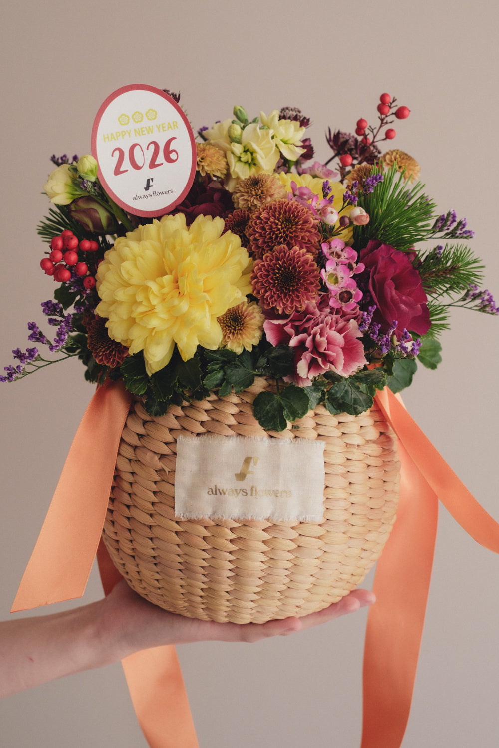 ◆12/27-1/21お届け限定◆Flower BAG No.2/フラワーバッグアレンジ SHION/生花