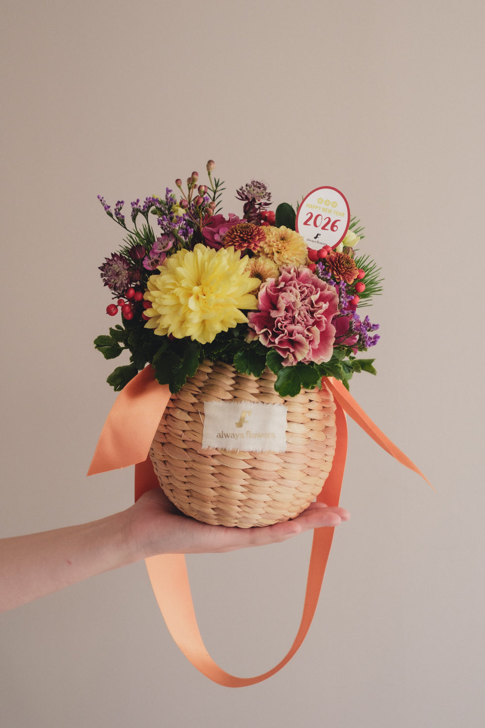 ◆12/27-1/21お届け限定◆Flower BAG No.2/フラワーバッグアレンジ SHION/生花