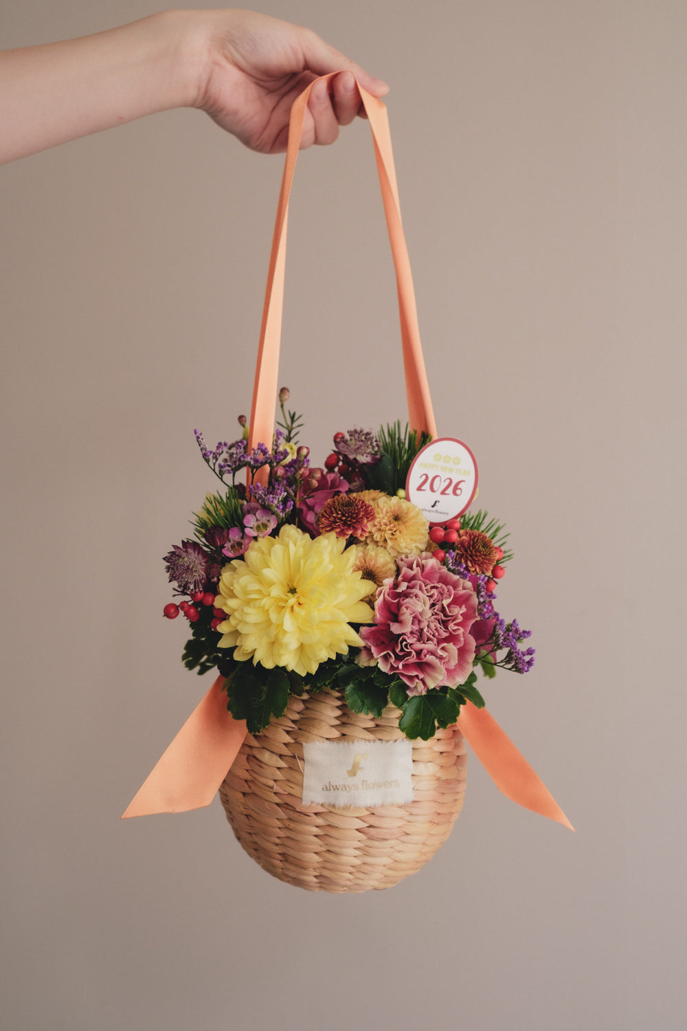 ◆12/27-1/21お届け限定◆Flower BAG No.2/フラワーバッグアレンジ SHION/生花