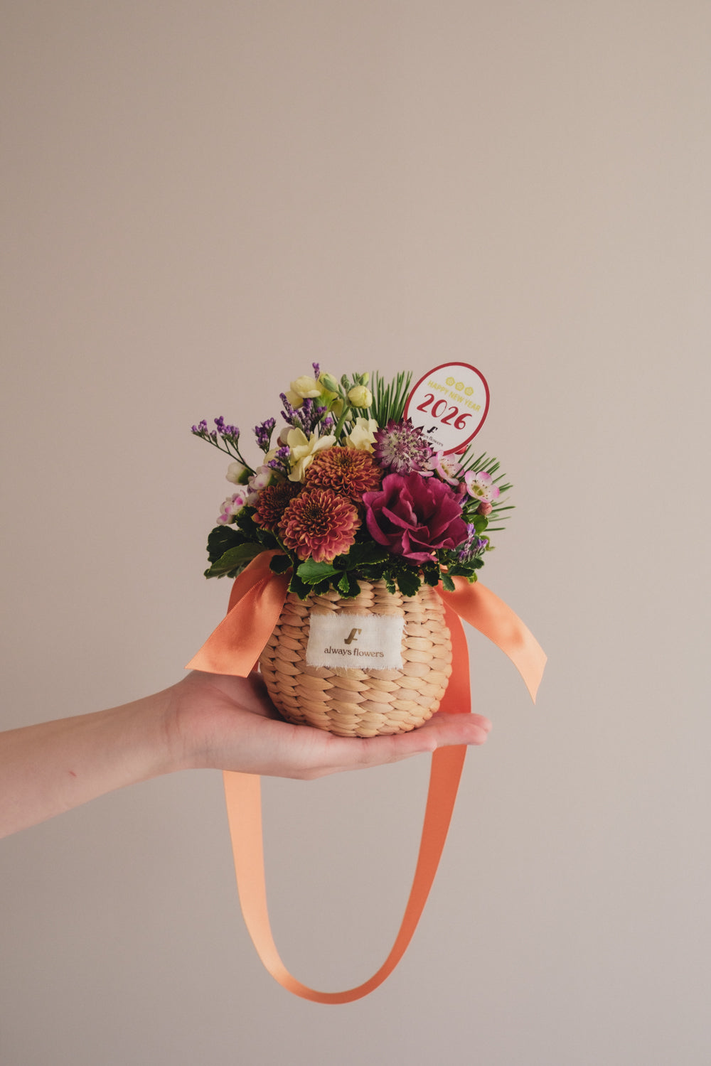 ◆12/27-1/21お届け限定◆Flower BAG No.2/フラワーバッグアレンジ SHION/生花