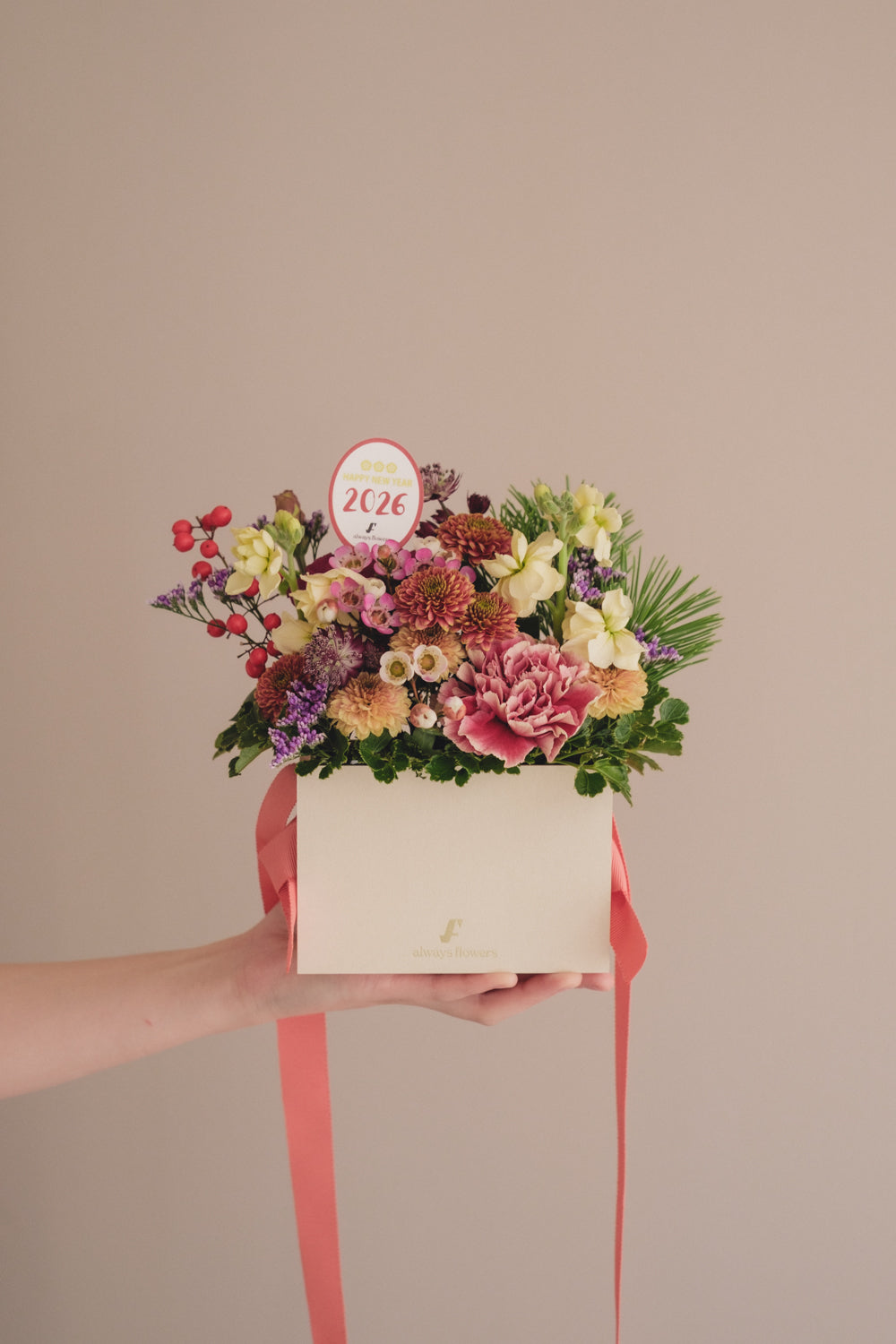 ◆12/27-1/21お届け限定◆Flower BAG No.1/フラワーバッグアレンジ AKANE/生花