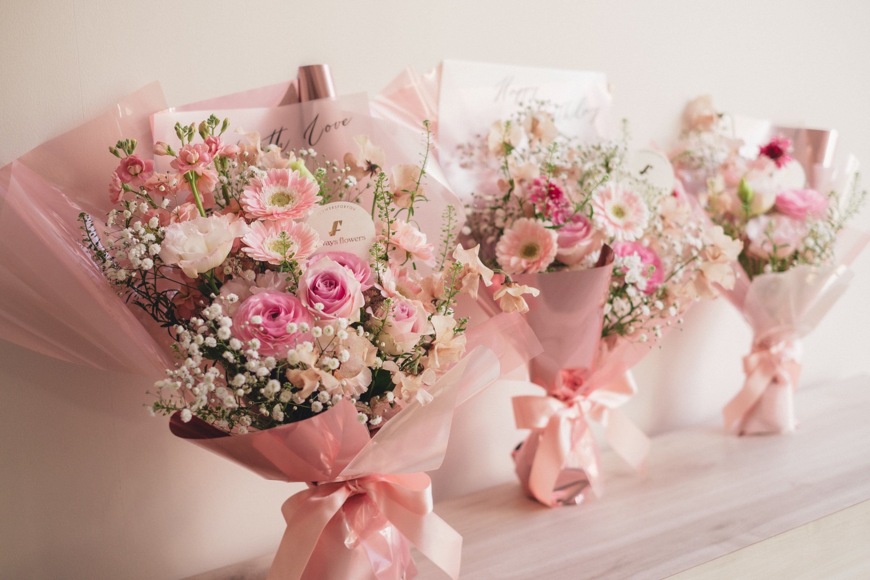 ◆1/6-3/22お届け限定◆Message Bouquet/メッセージブーケ ピンクシロップ/生花・花束