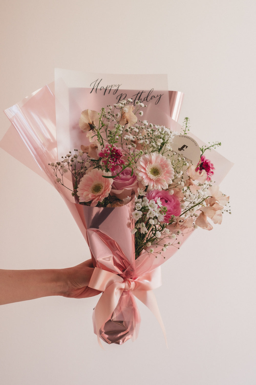 ◆1/6-3/22お届け限定◆Message Bouquet/メッセージブーケ ピンクシロップ/生花・花束