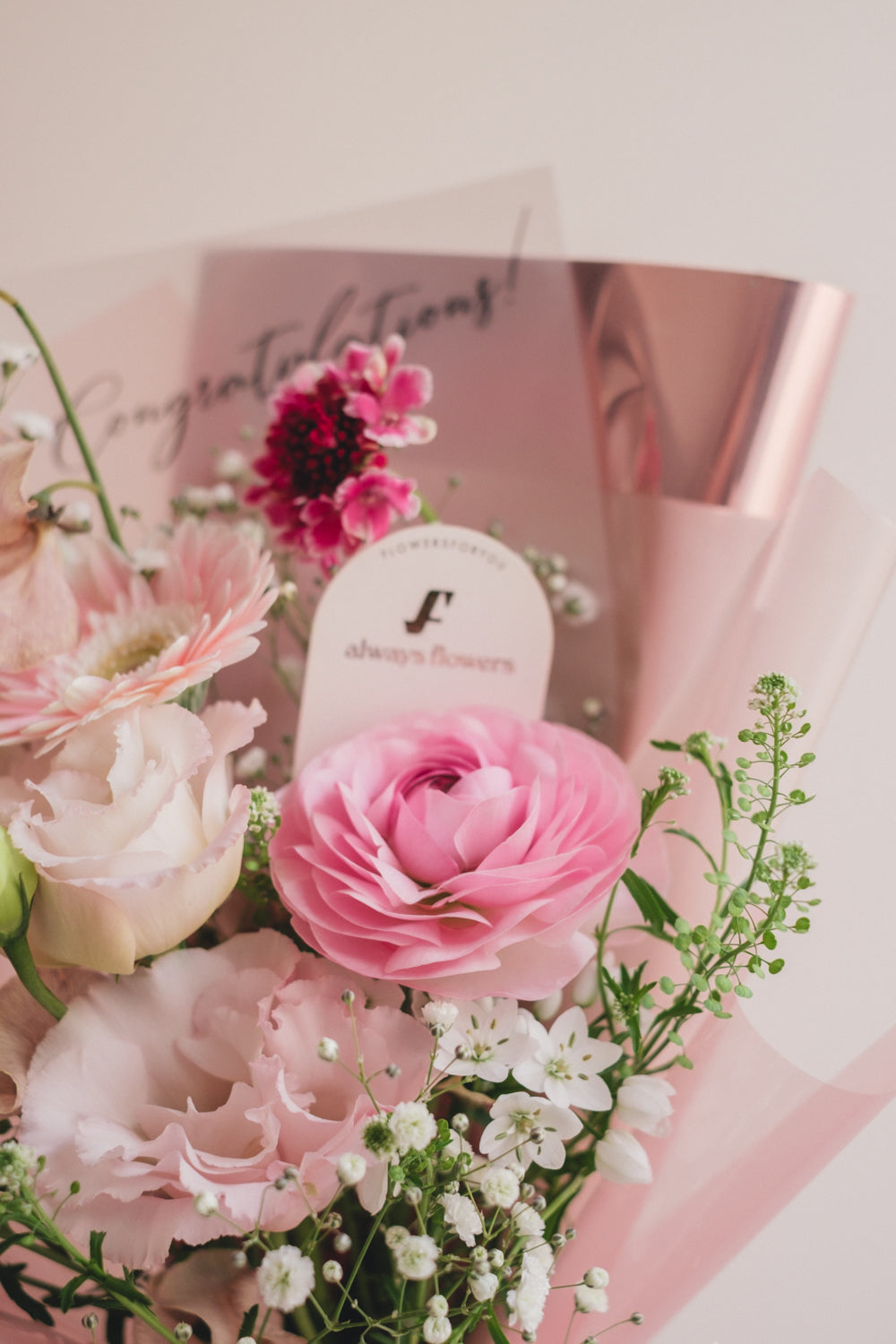 ◆1/6-3/22お届け限定◆Message Bouquet/メッセージブーケ ピンクシロップ/生花・花束