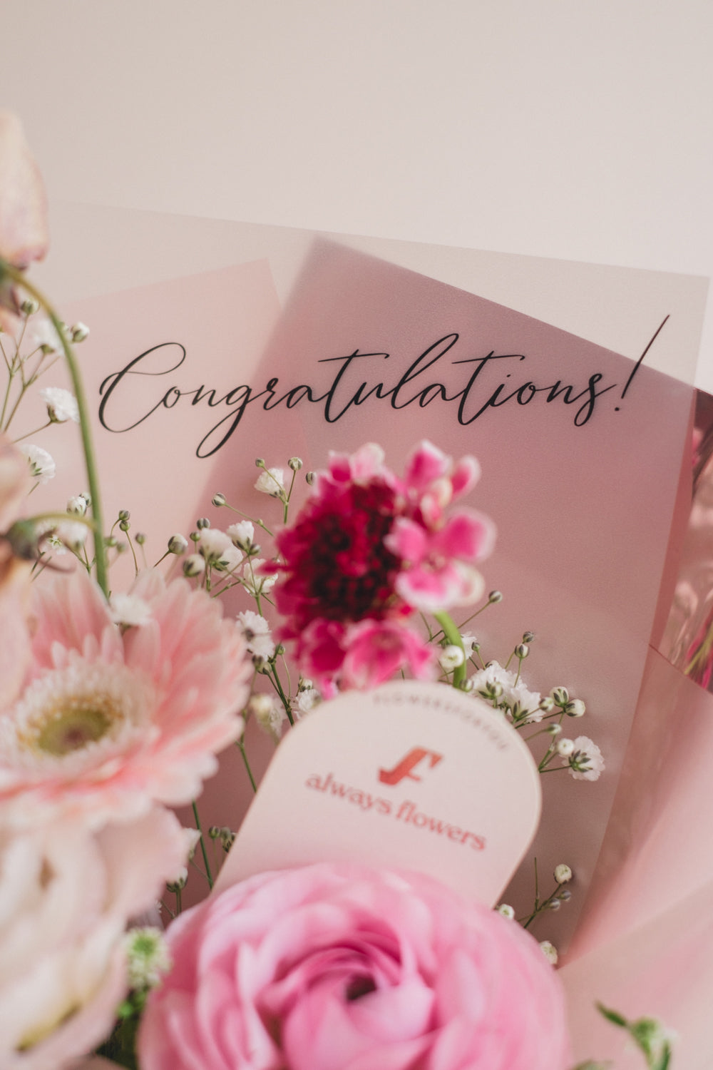 ◆1/6-3/22お届け限定◆Message Bouquet/メッセージブーケ ピンクシロップ/生花・花束