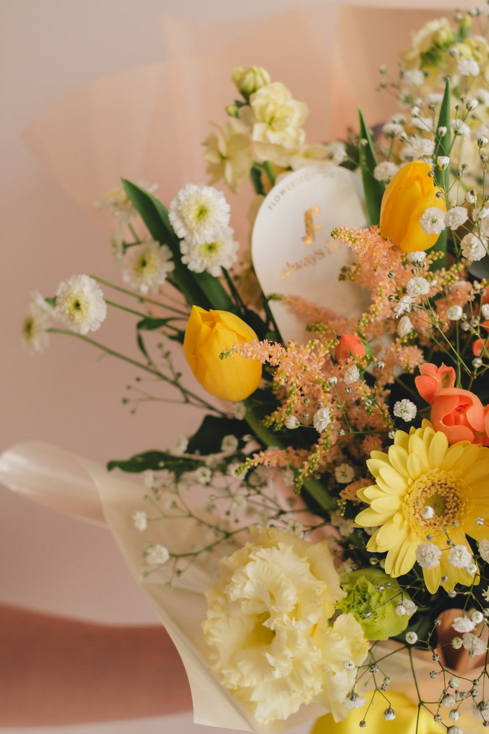 ◆1/6-3/22お届け限定◆Message Bouquet/メッセージブーケ ビタミンムース/生花・花束