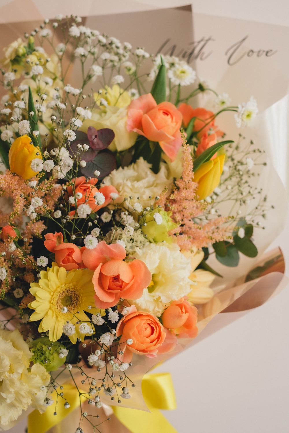 ◆1/6-3/22お届け限定◆Message Bouquet/メッセージブーケ ビタミンムース/生花・花束