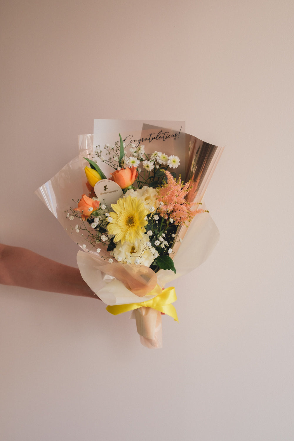 ◆1/6-3/22お届け限定◆Message Bouquet/メッセージブーケ ビタミンムース/生花・花束