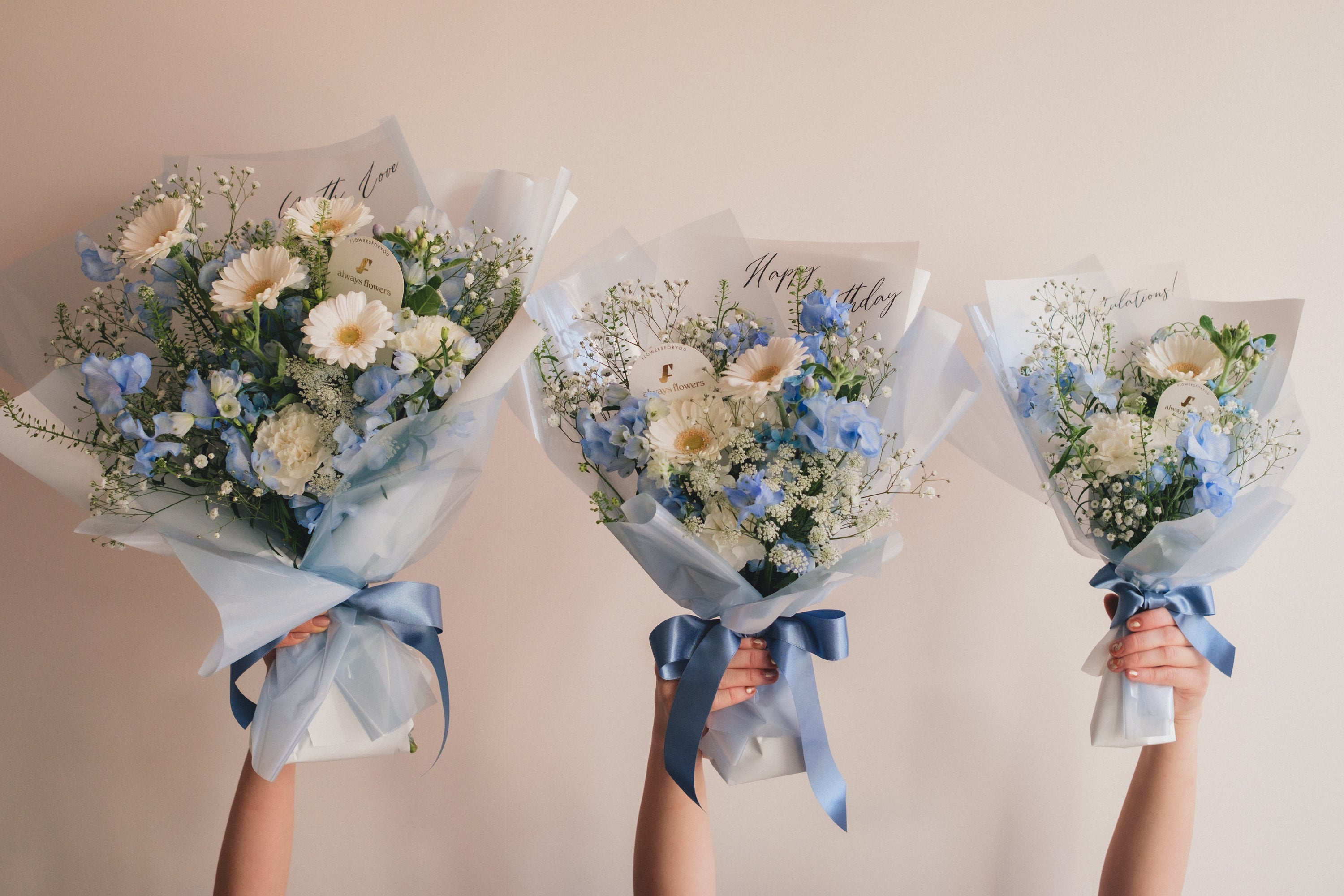 ◆1/6-3/22お届け限定◆Message Bouquet/メッセージブーケ ブルージュレ/生花・花束