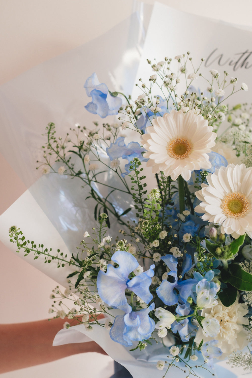 ◆1/6-3/22お届け限定◆Message Bouquet/メッセージブーケ ブルージュレ/生花・花束