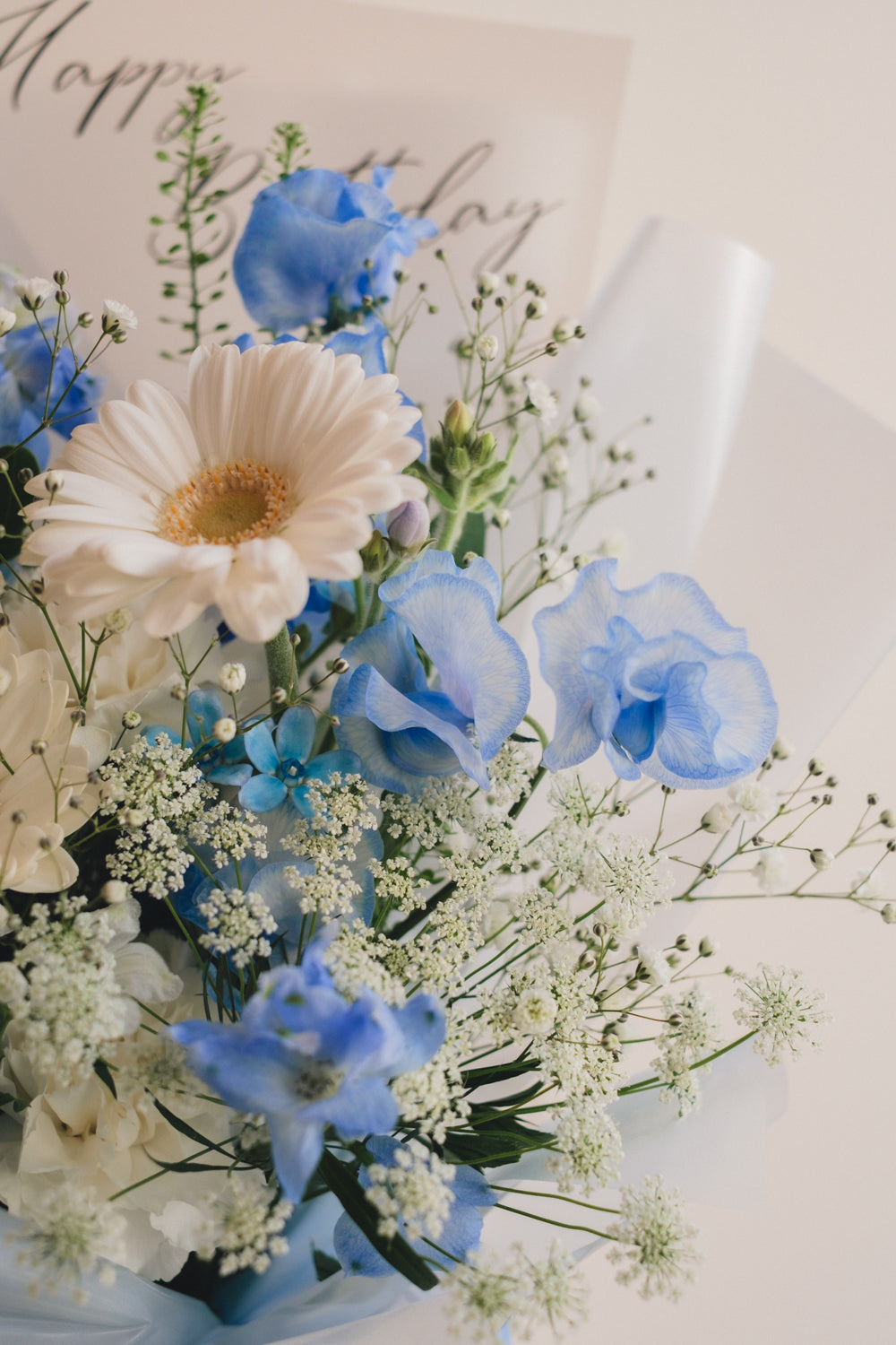 ◆1/6-3/22お届け限定◆Message Bouquet/メッセージブーケ ブルージュレ/生花・花束