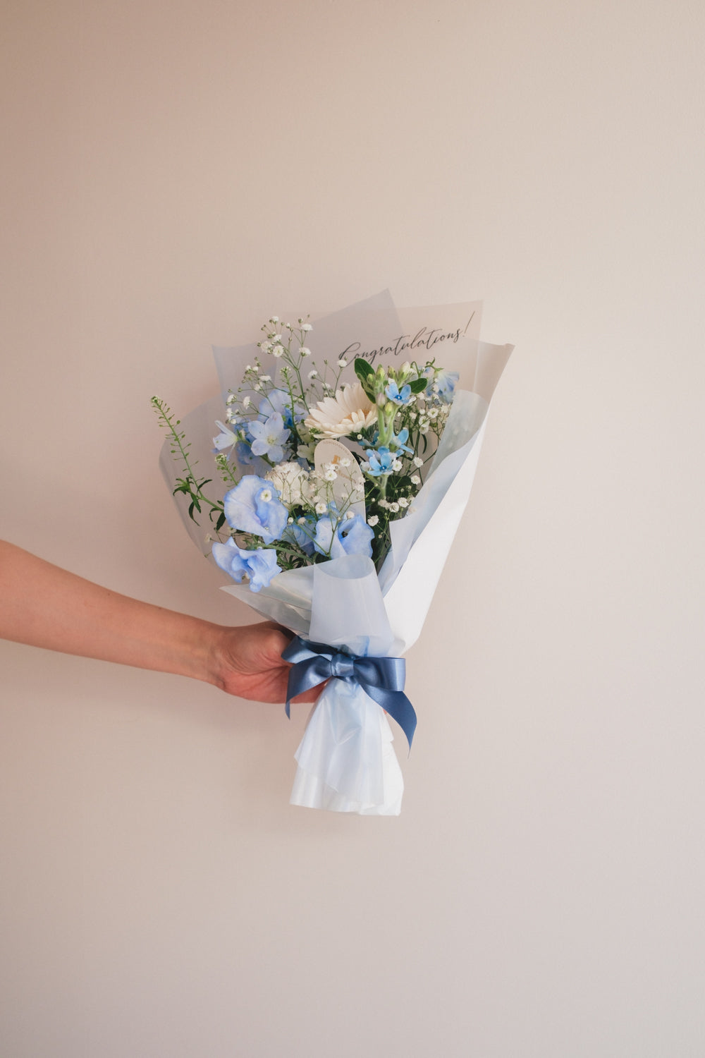 ◆1/6-3/22お届け限定◆Message Bouquet/メッセージブーケ ブルージュレ/生花・花束