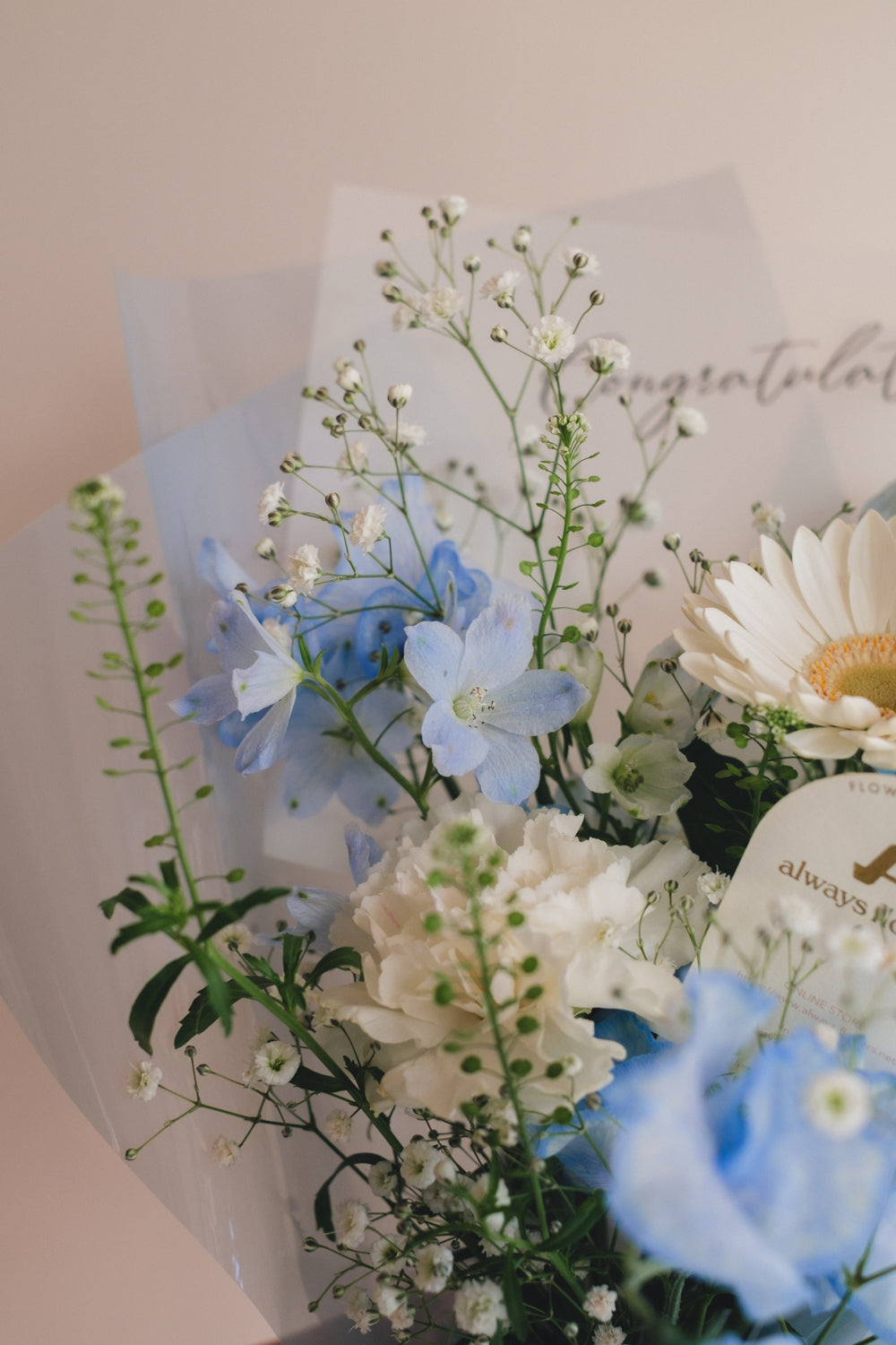 ◆1/6-3/22お届け限定◆Message Bouquet/メッセージブーケ ブルージュレ/生花・花束