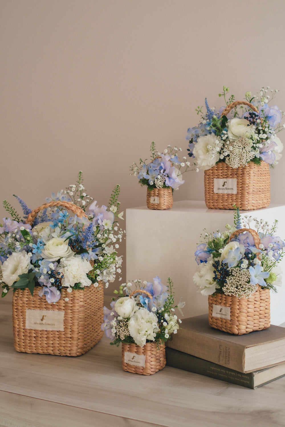 ◆1/13-3/22お届け限定◆Flower BAG No.3/フラワーバッグアレンジ エアリーブルー/生花