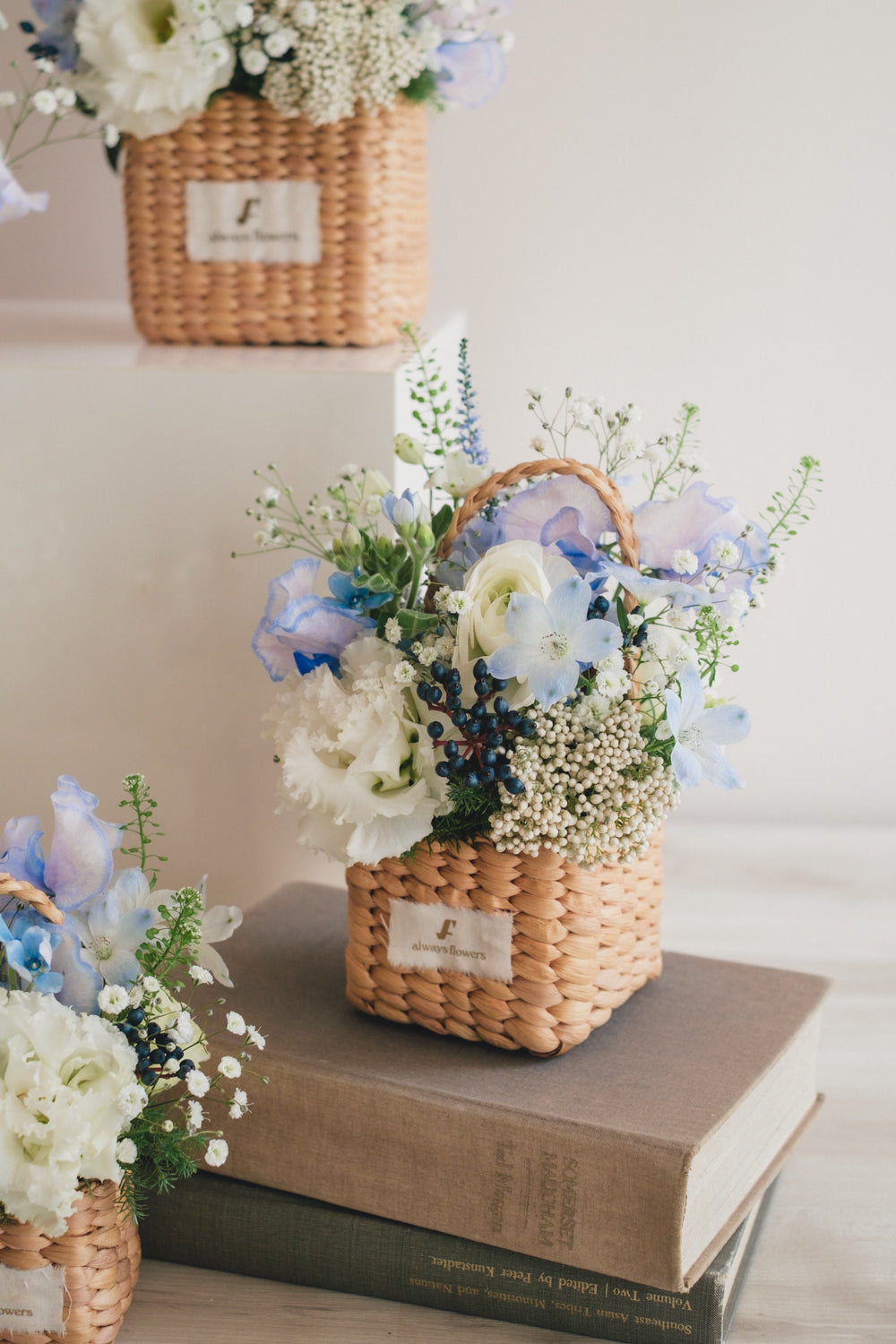 ◆1/13-3/22お届け限定◆Flower BAG No.3/フラワーバッグアレンジ エアリーブルー/生花