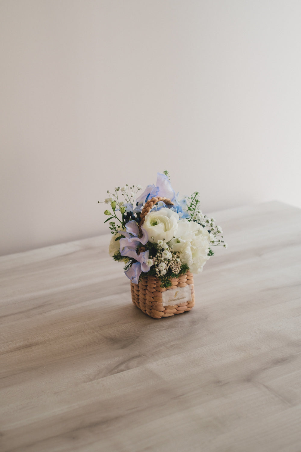 ◆1/13-3/22お届け限定◆Flower BAG No.3/フラワーバッグアレンジ エアリーブルー/生花