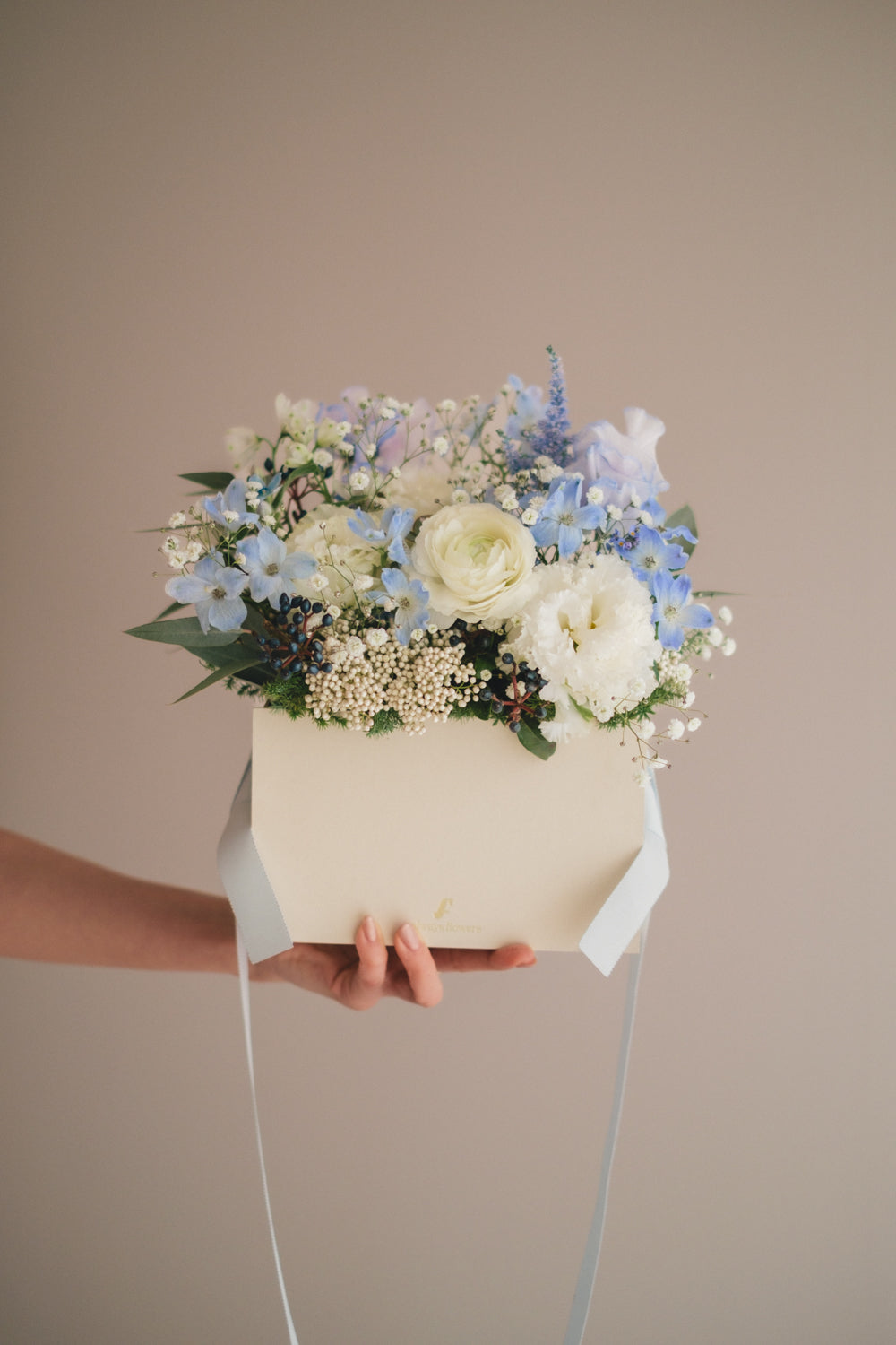 ◆1/13-3/22お届け限定◆Flower BAG No.1/フラワーバッグアレンジ ブルーブリーズ/生花