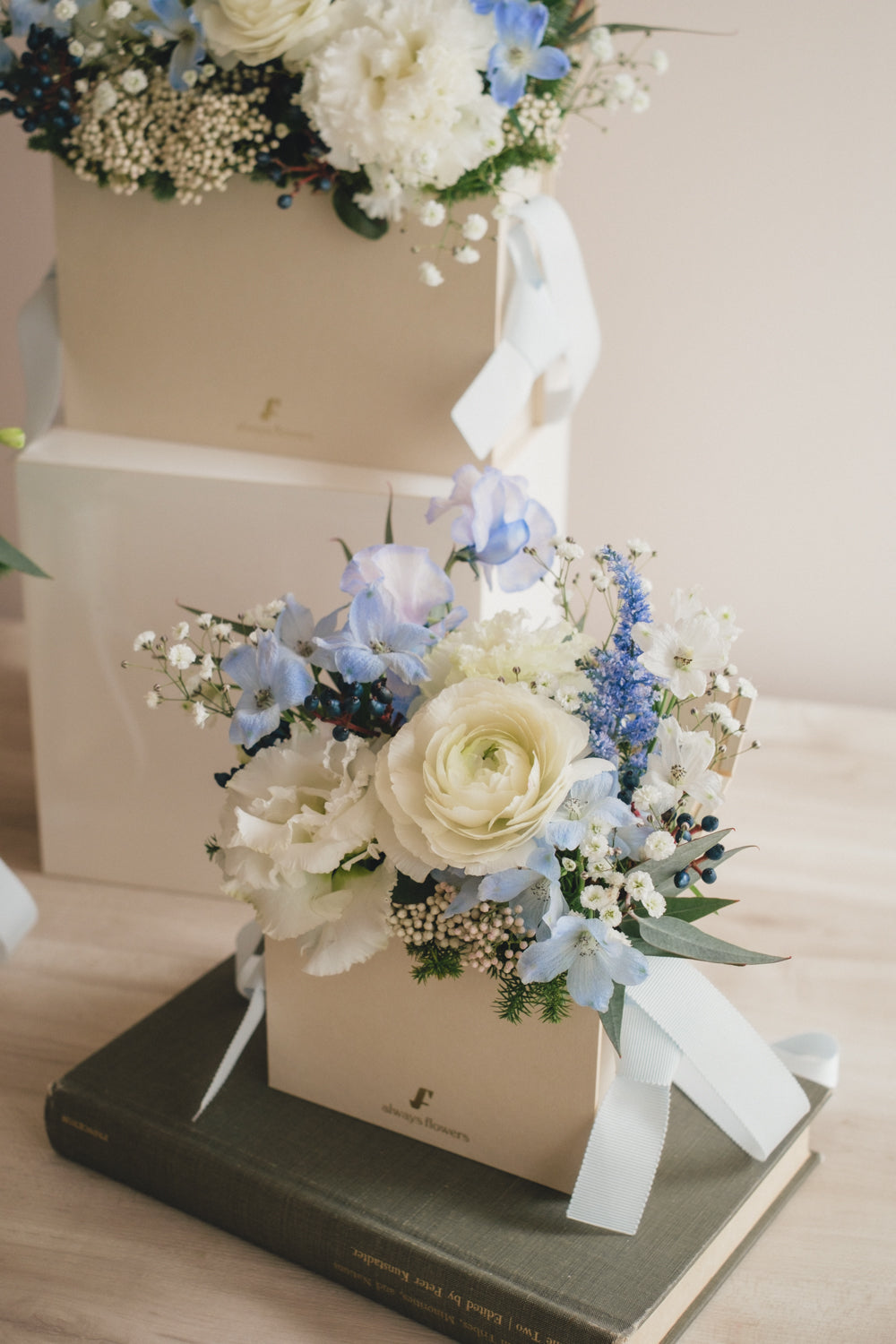 ◆1/13-3/22お届け限定◆Flower BAG No.1/フラワーバッグアレンジ ブルーブリーズ/生花