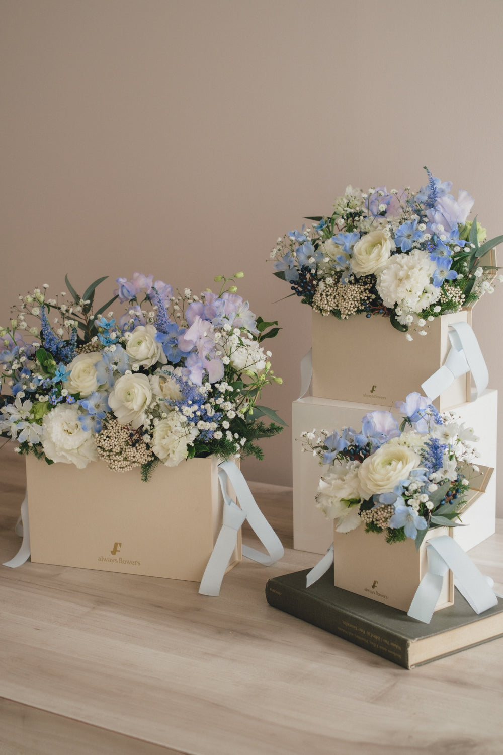 ◆1/13-3/22お届け限定◆Flower BAG No.1/フラワーバッグアレンジ ブルーブリーズ/生花