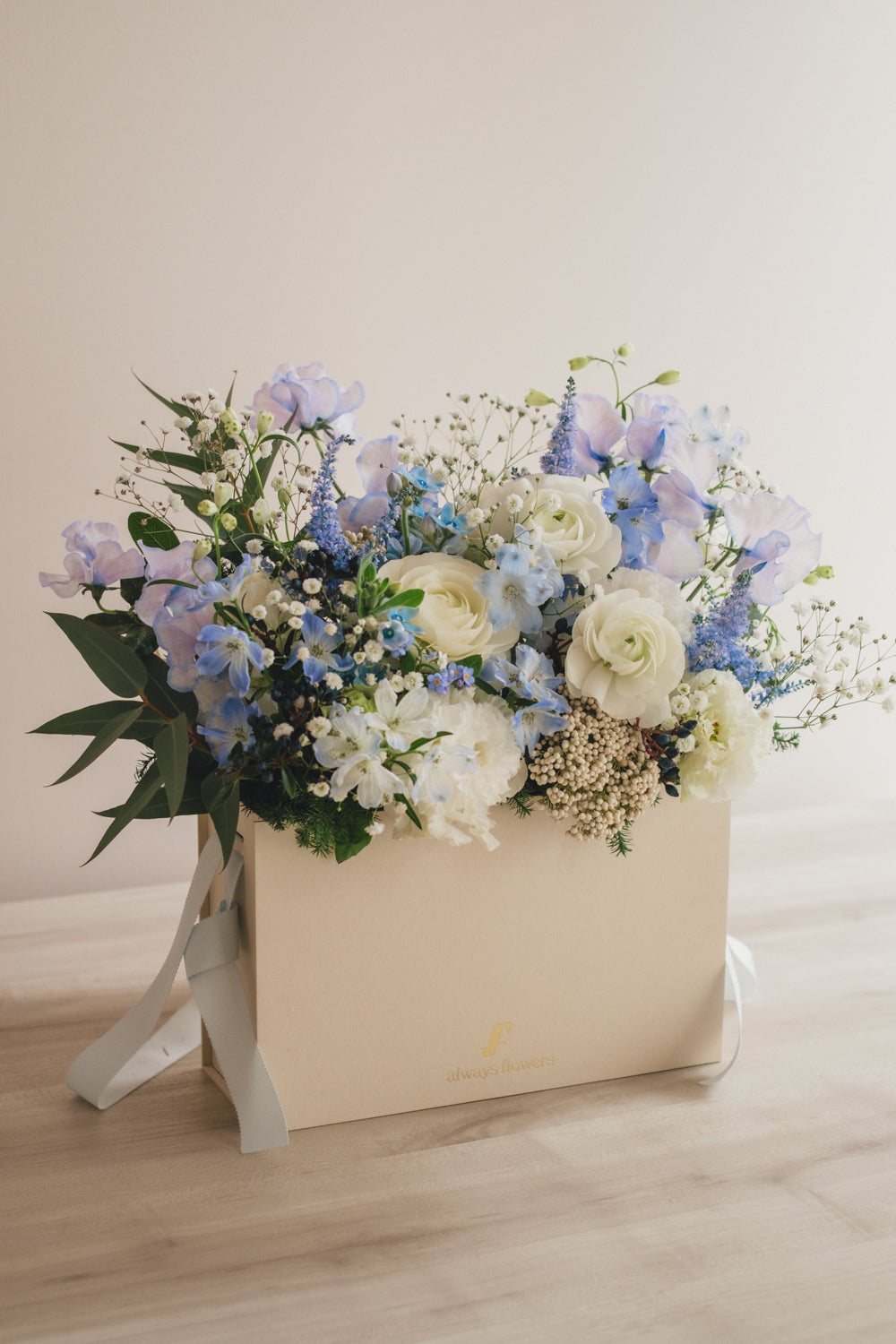 ◆1/13-3/22お届け限定◆Flower BAG No.1/フラワーバッグアレンジ ブルーブリーズ/生花