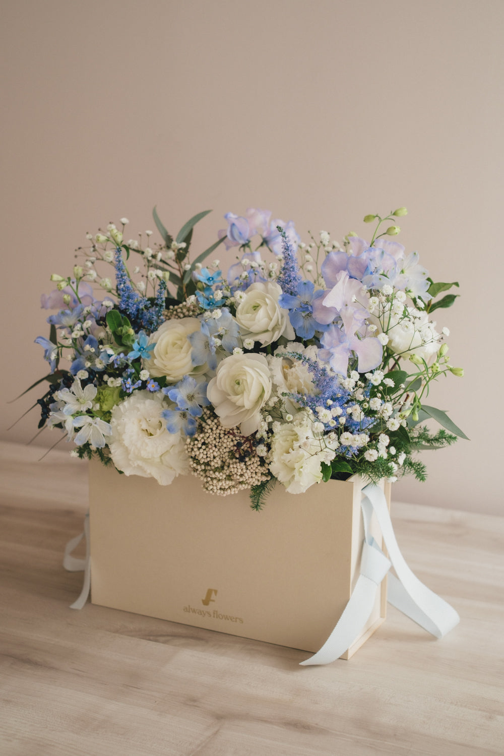 ◆1/13-3/22お届け限定◆Flower BAG No.1/フラワーバッグアレンジ ブルーブリーズ/生花