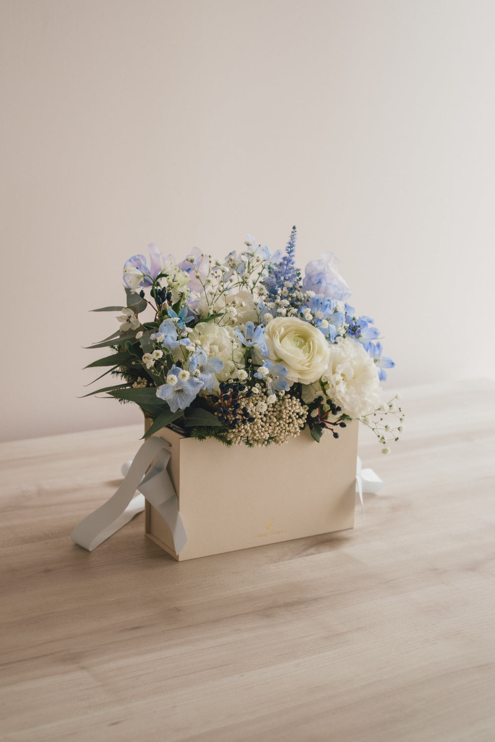 ◆1/13-3/22お届け限定◆Flower BAG No.1/フラワーバッグアレンジ ブルーブリーズ/生花