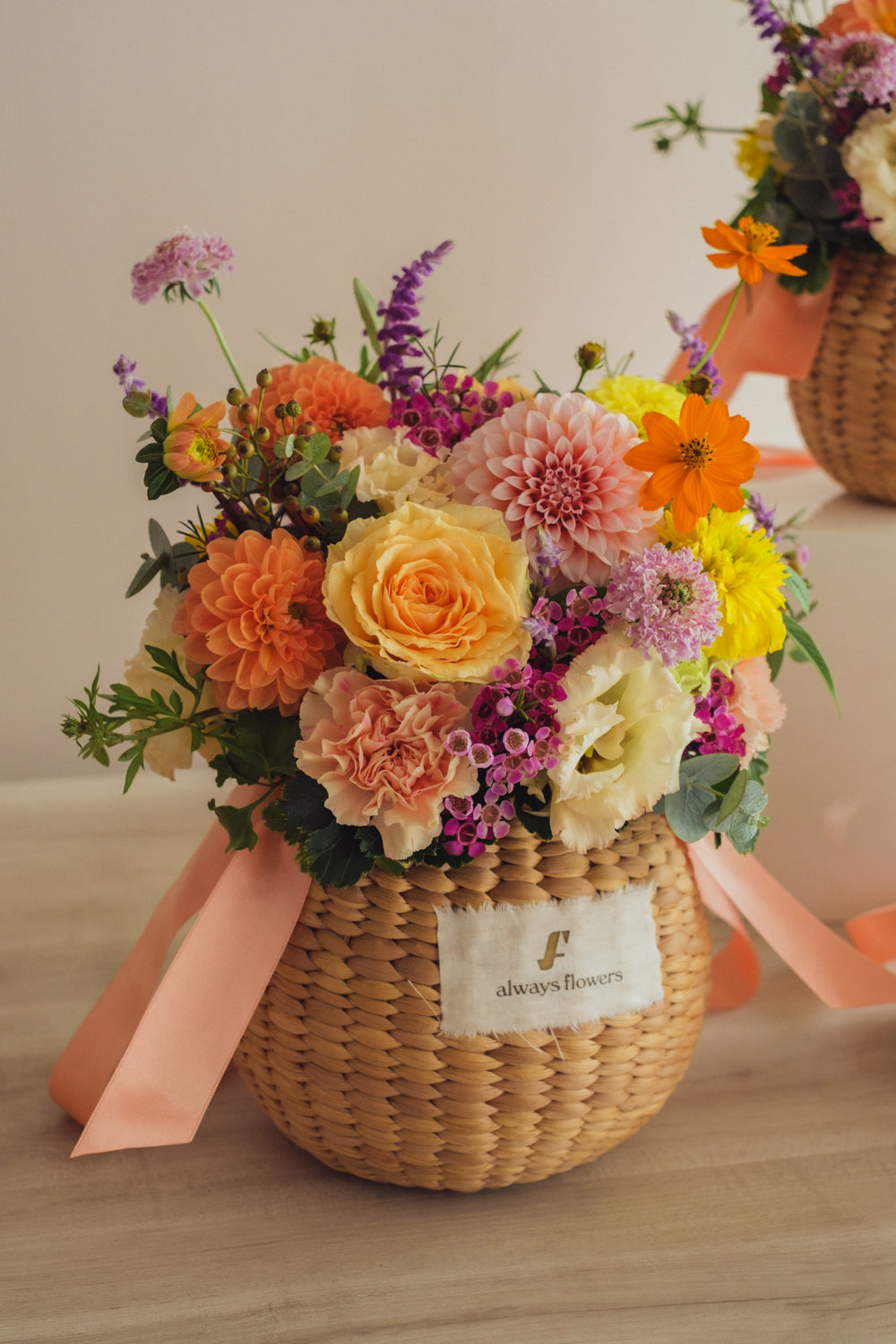 ◆10/8-11/15お届け限定◆Flower BAG No.2/フラワーバッグアレンジ レヨン・ド・ミエル/生花