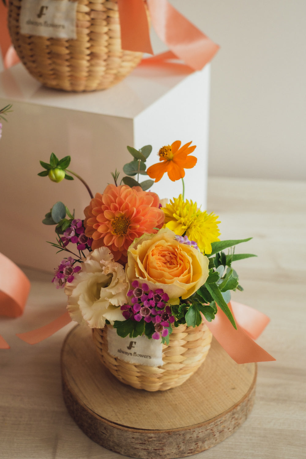 ◆10/8-11/15お届け限定◆Flower BAG No.2/フラワーバッグアレンジ レヨン・ド・ミエル/生花