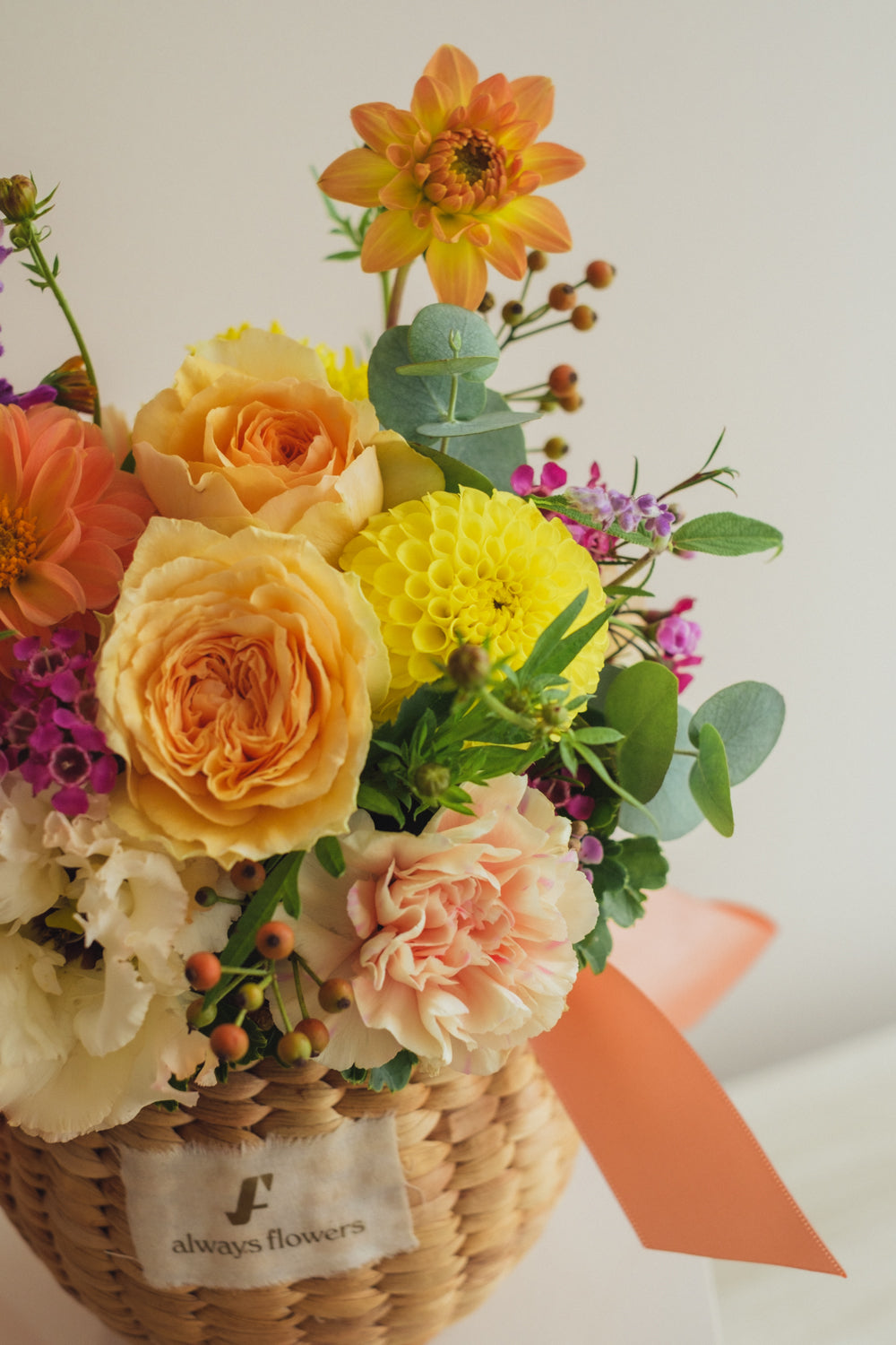 ◆10/8-11/15お届け限定◆Flower BAG No.2/フラワーバッグアレンジ レヨン・ド・ミエル/生花